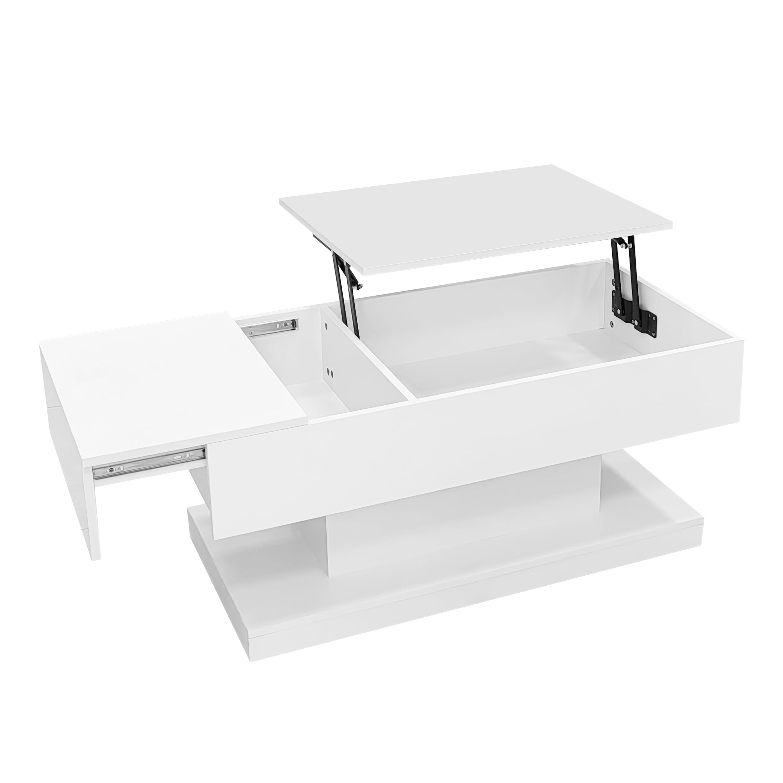Logidon witte heftafel 100x50x45 met LED verlichting hydraulisch