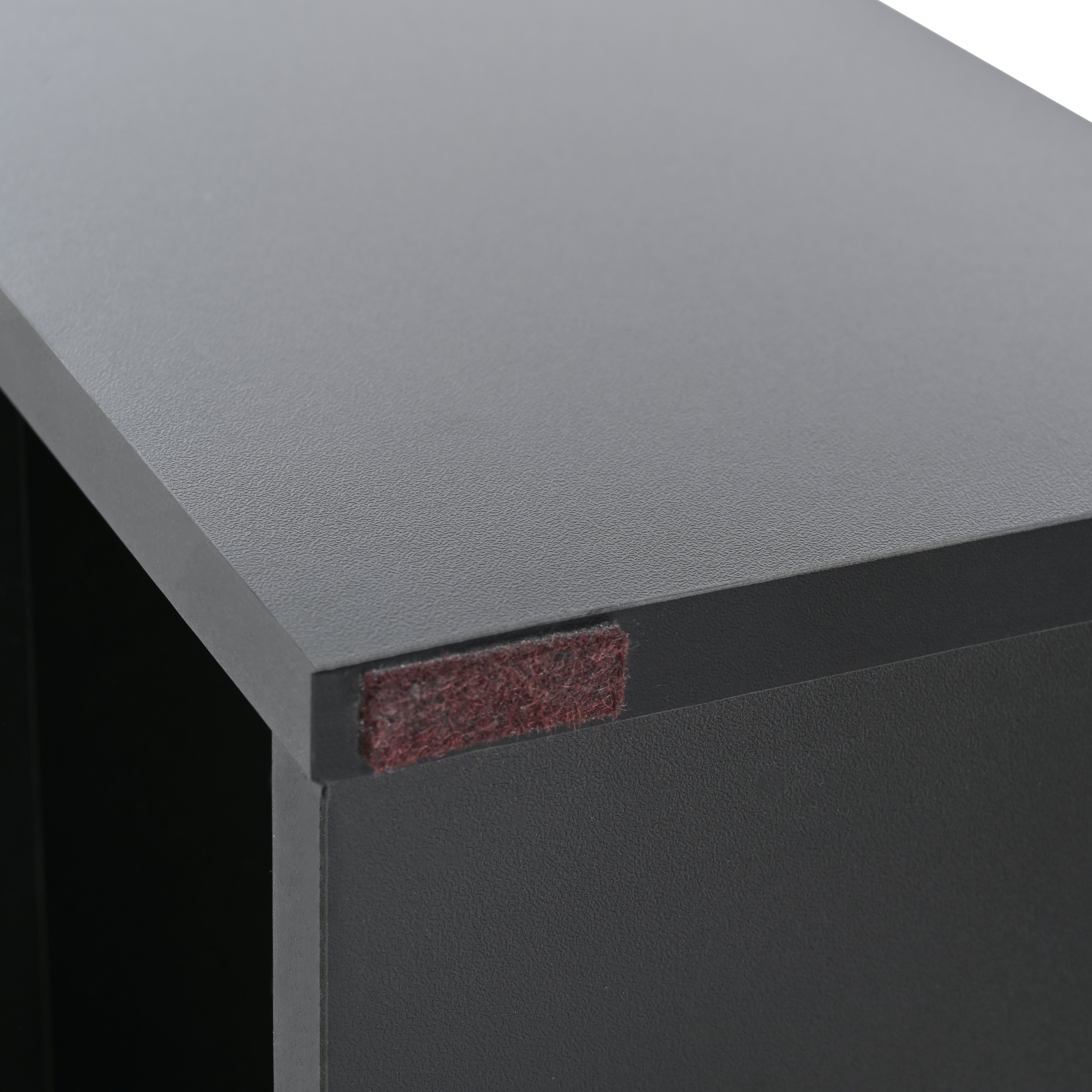 Logidon Moderne salontafel 105x60x40,5 cm hoogglans zwart en witte lade