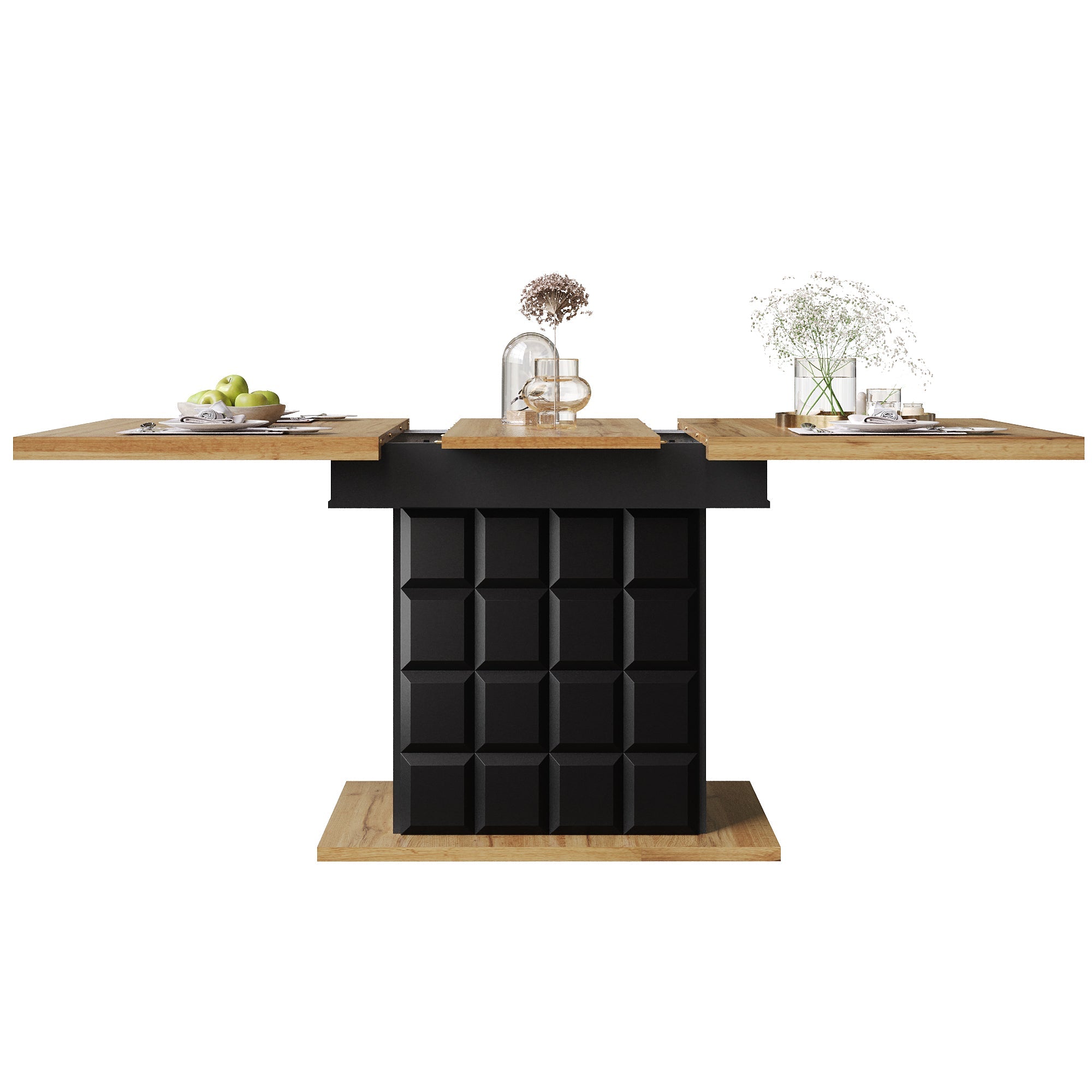 Logidon uitschuifbare eettafel 110-140 centimeter telescopisch naturel MDF