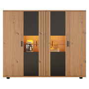 Logidon sideboard 140 x 35 x 113 cm Adjustable dividers 4 doors