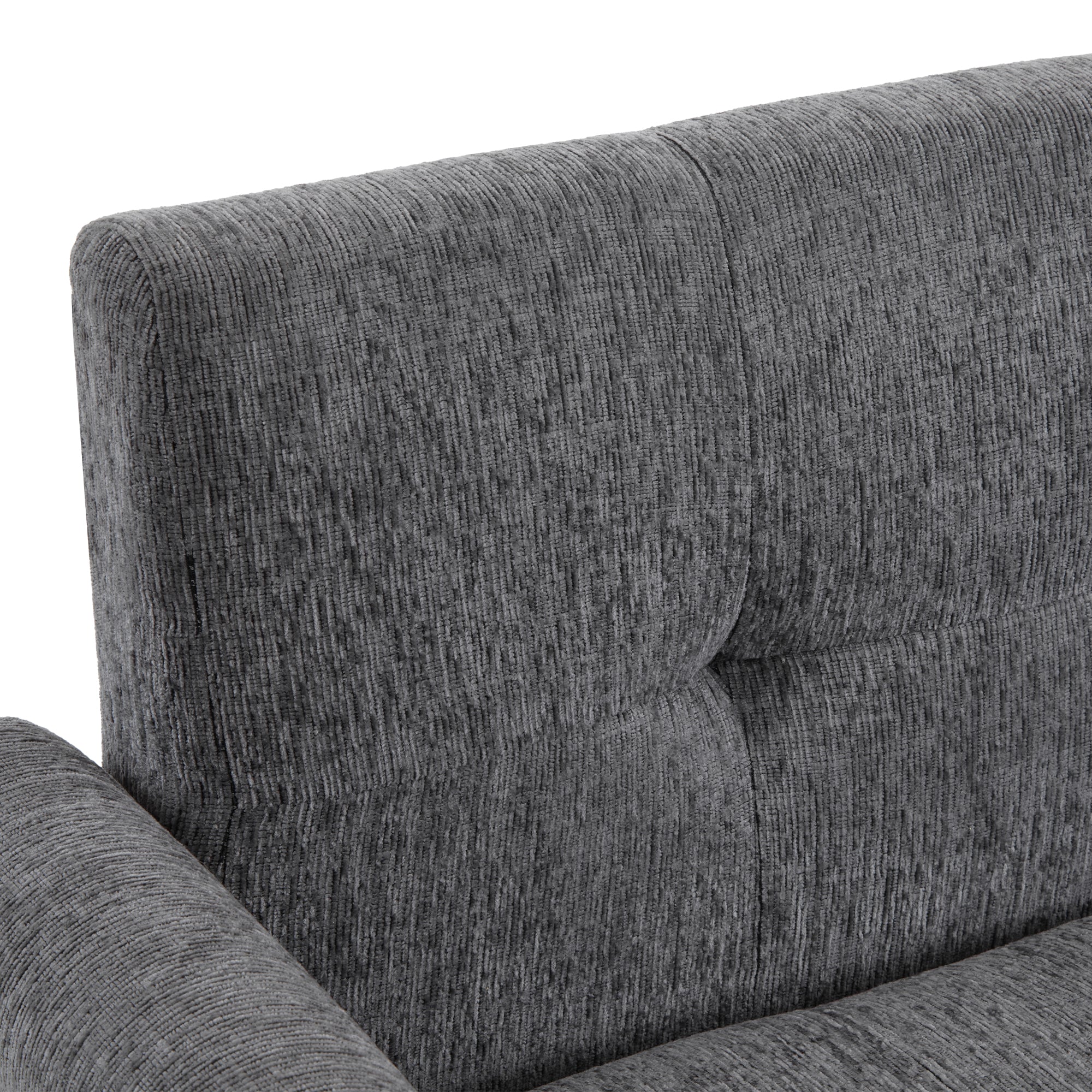 Logidon Modern Design Bank Grijze Chenille Stof 2 Zits 162 cm