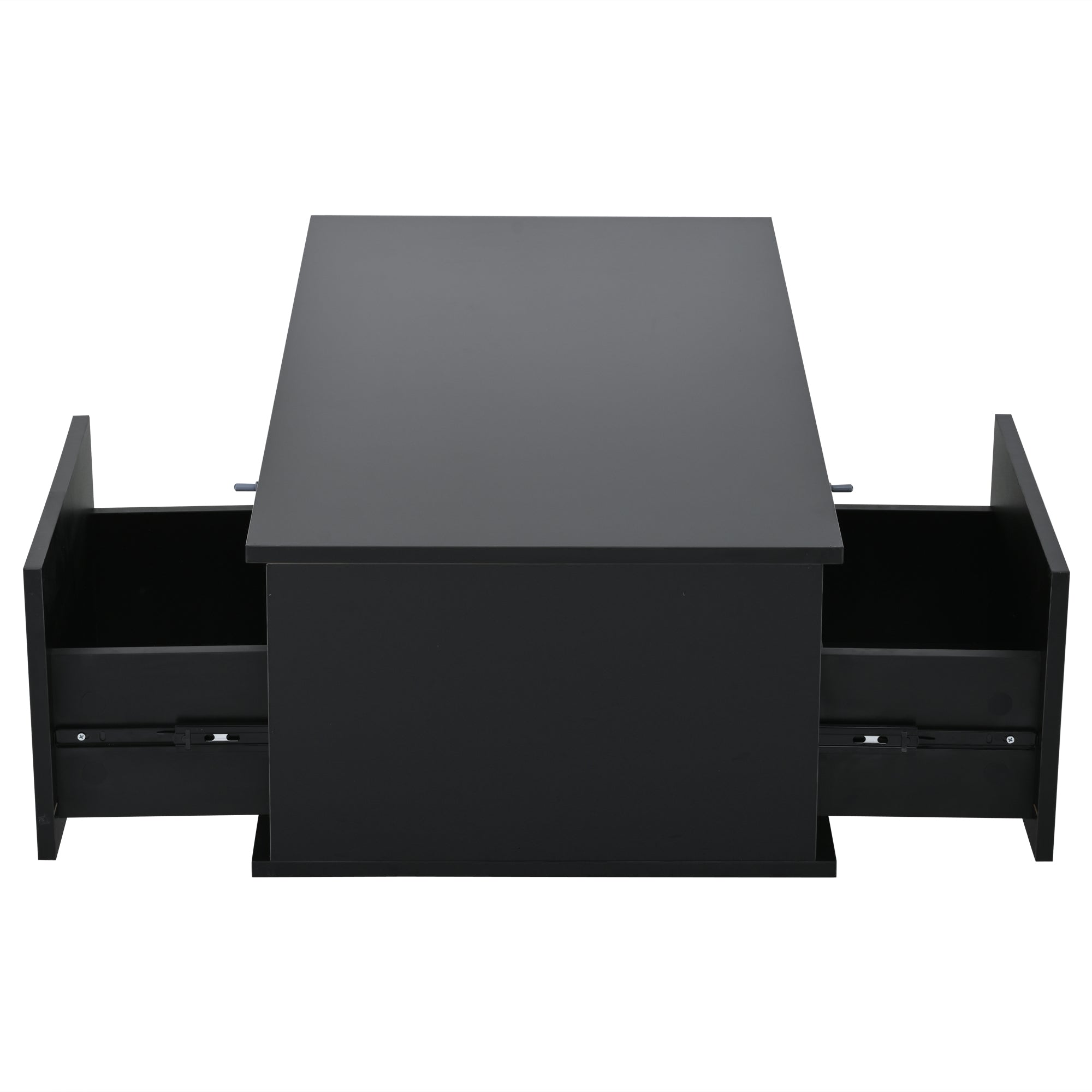 Logidon Zwarte hoogglans salontafel 100x50x30 cm LED-verlichting