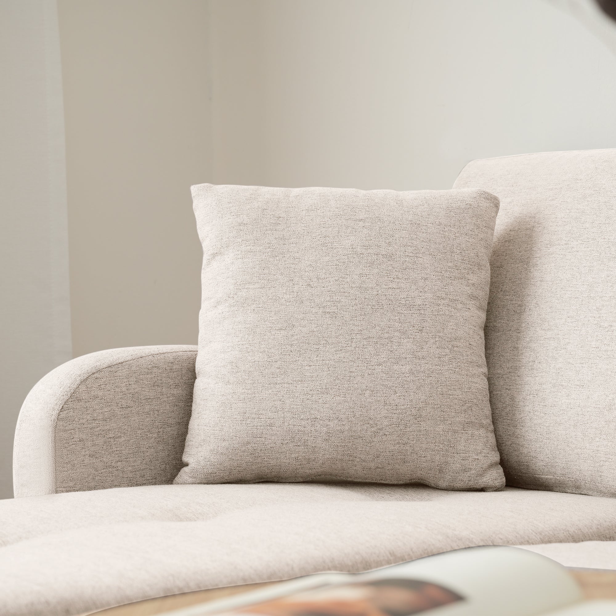 Logidon L hoekbank met chaise longue 3-zits beige 166x118x77 cm