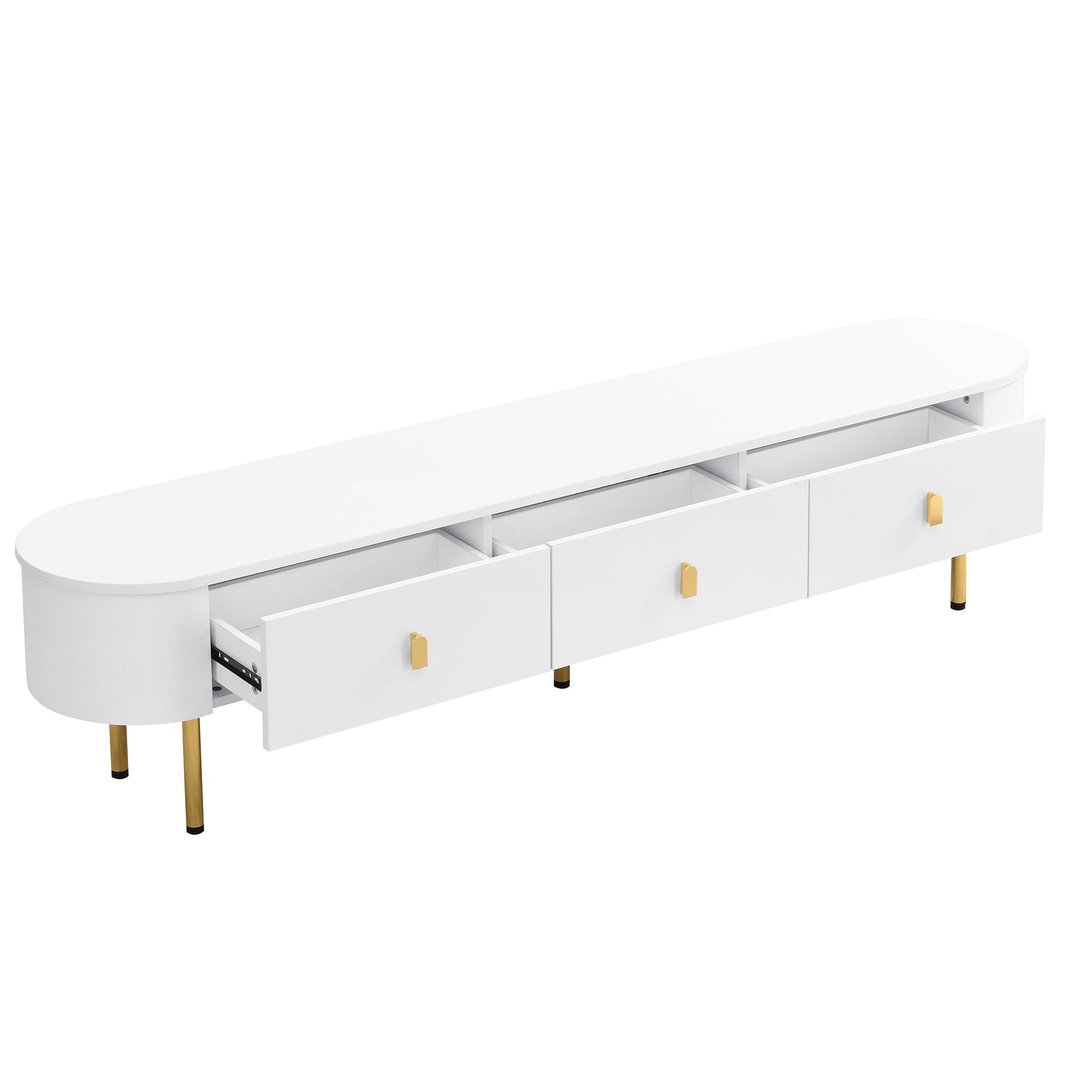 Logidon luxe tv-meubelset wit met lades en salontafel