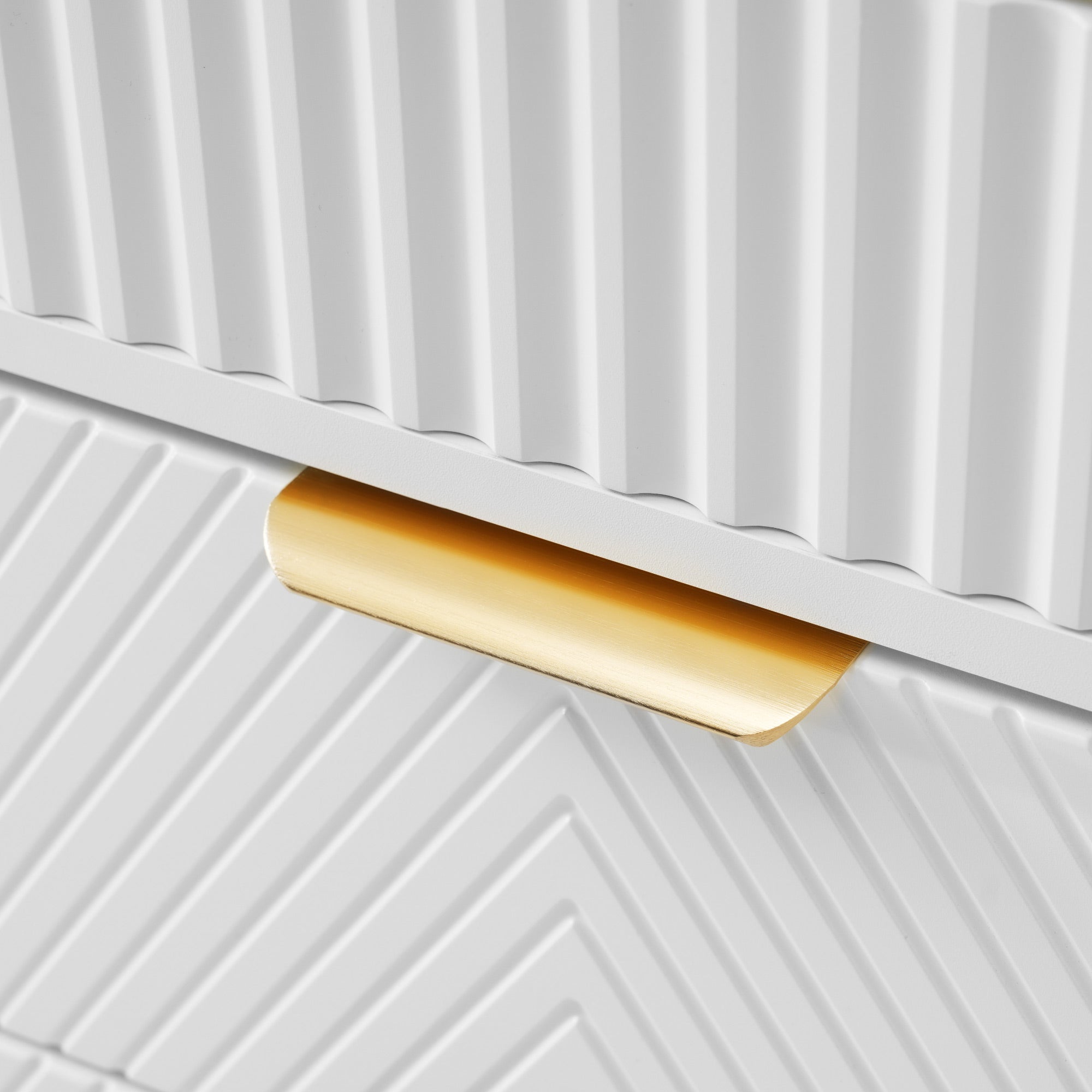 Logidon ladekast amber glazen dressoir 6 lades 120x40x76 wit