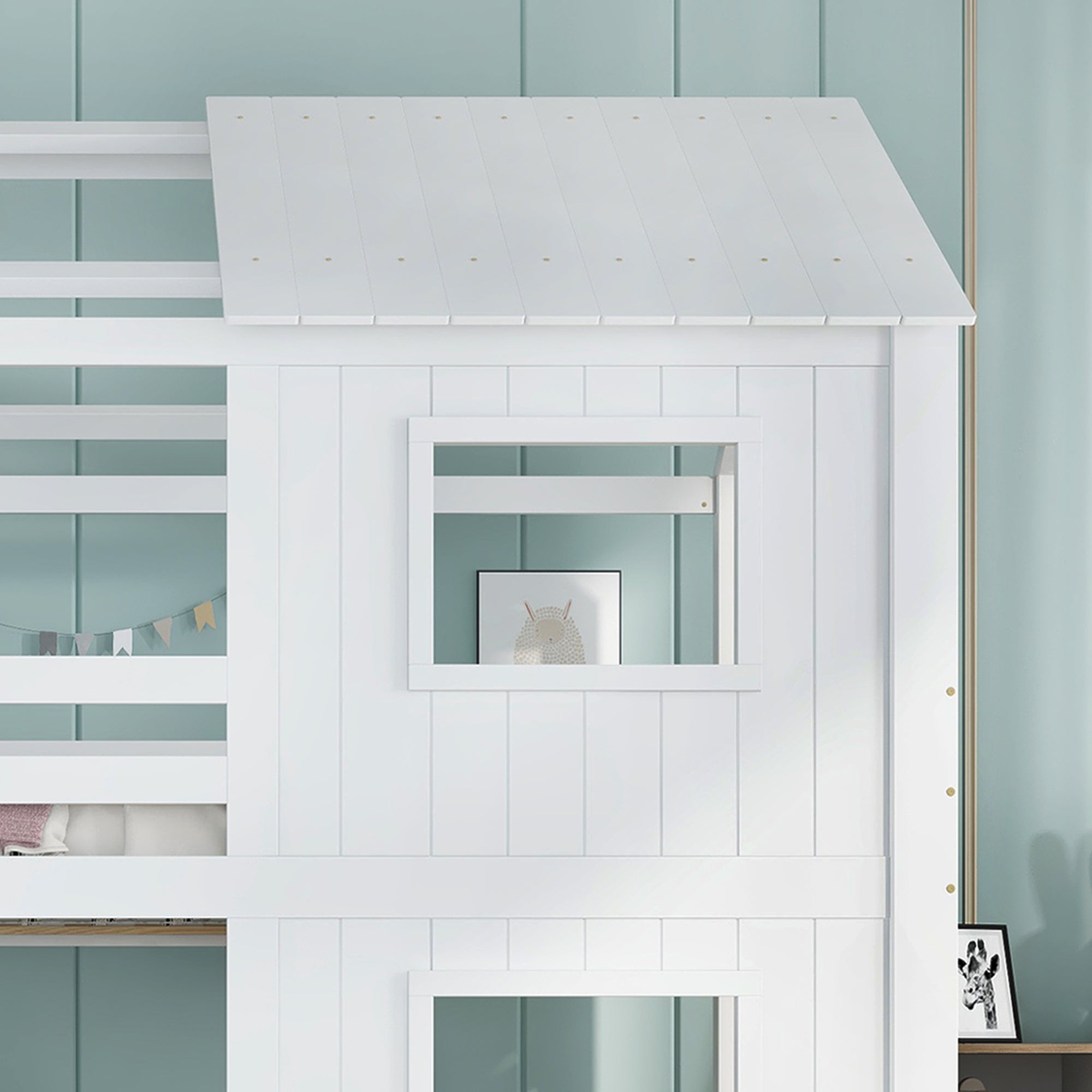 Logidon stapelbed kinderbed 90x200 wit met trapkast