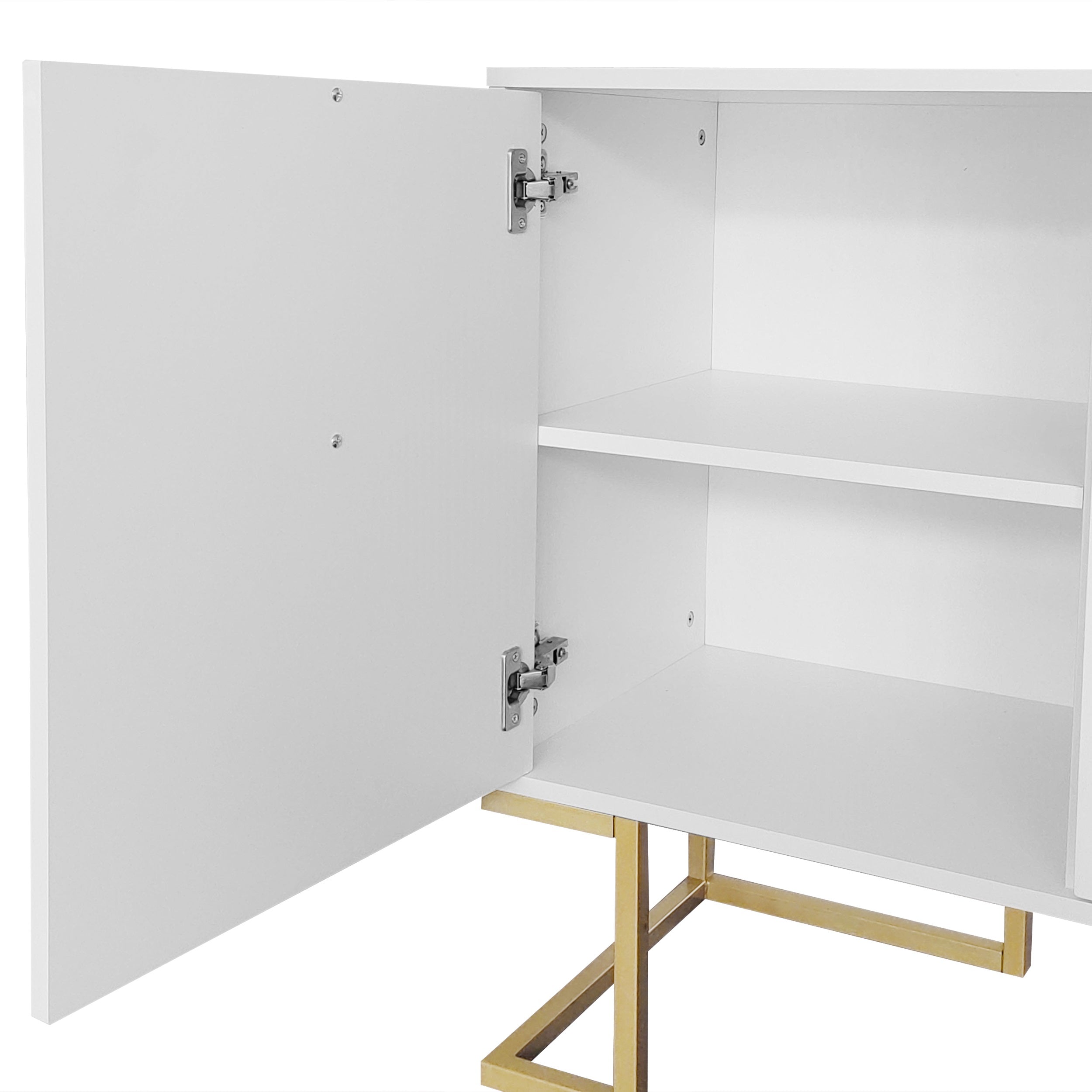 Logidon Dressoir 3 Deuren Met Verstelbare Planken Wit 138 x 40 x 80 cm