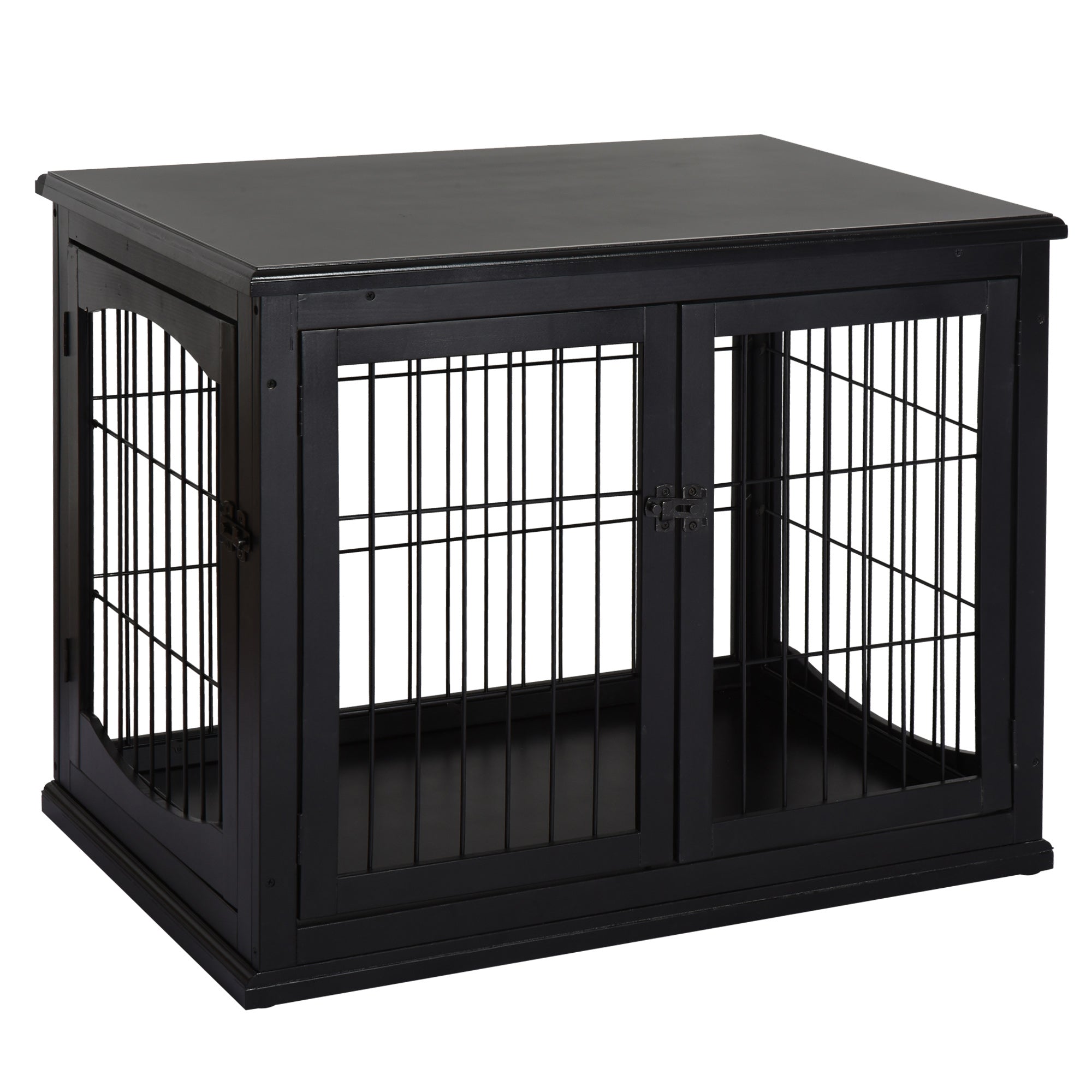 Logidon Hondenkennel met tafelblad 81x58,5x66 cm Zwart