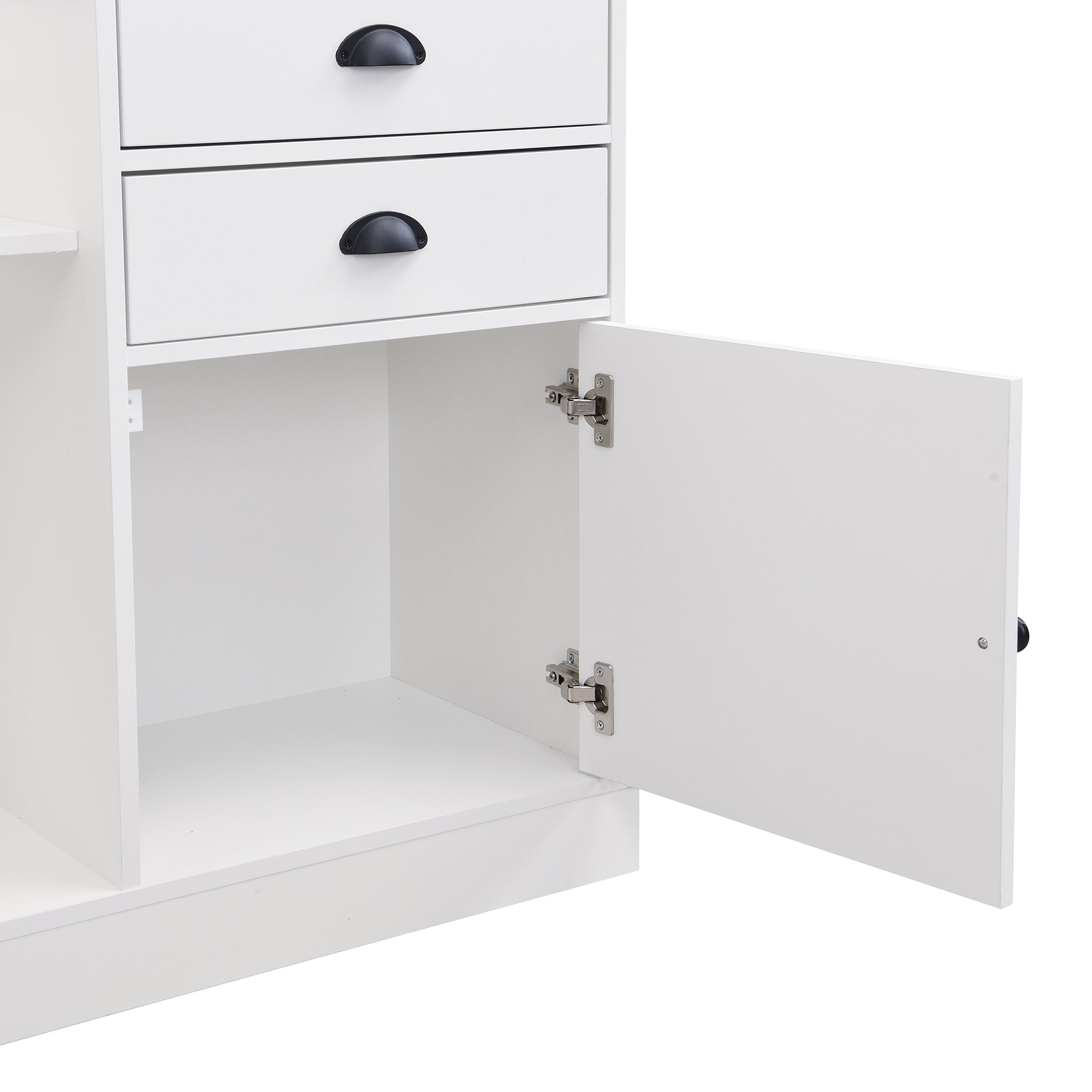 Logidon Kledingkastset Met Spiegel, Haken En Laden Wit 110x38x191 cm