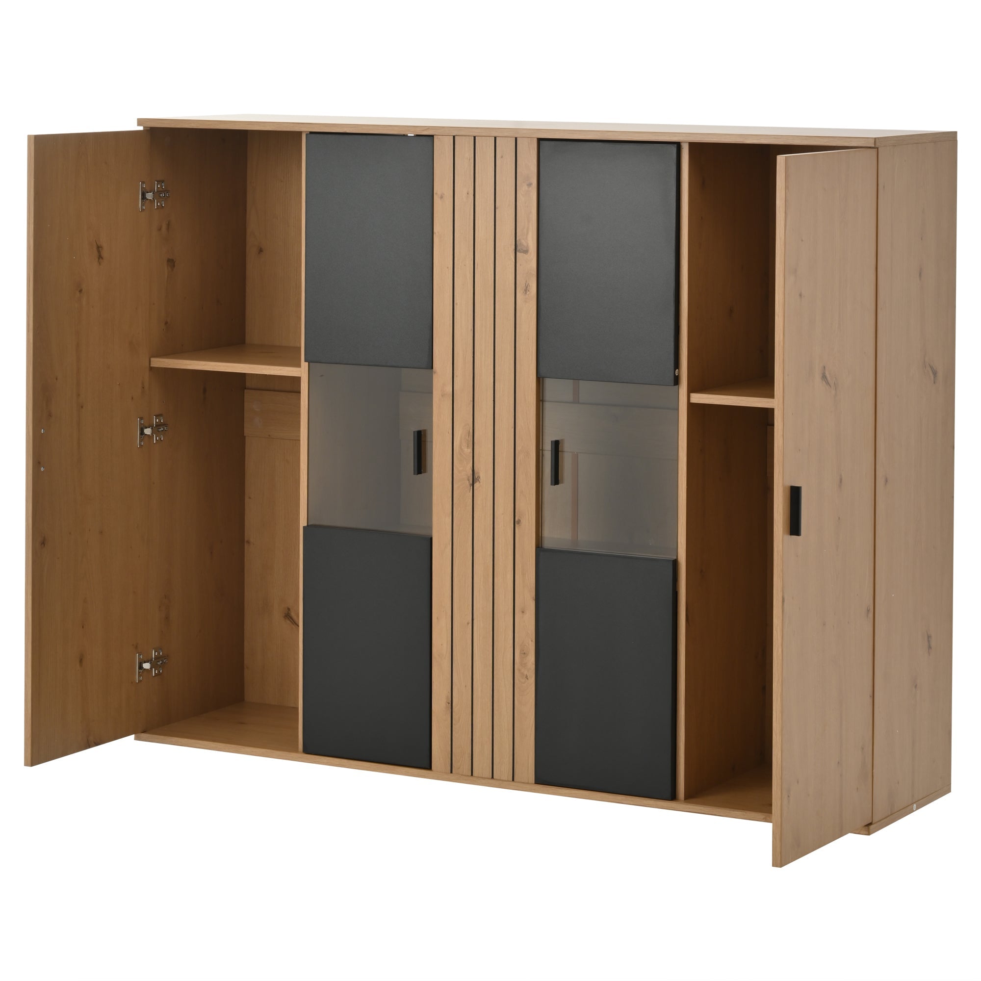 Logidon sideboard 140 x 35 x 113 cm Adjustable dividers 4 doors