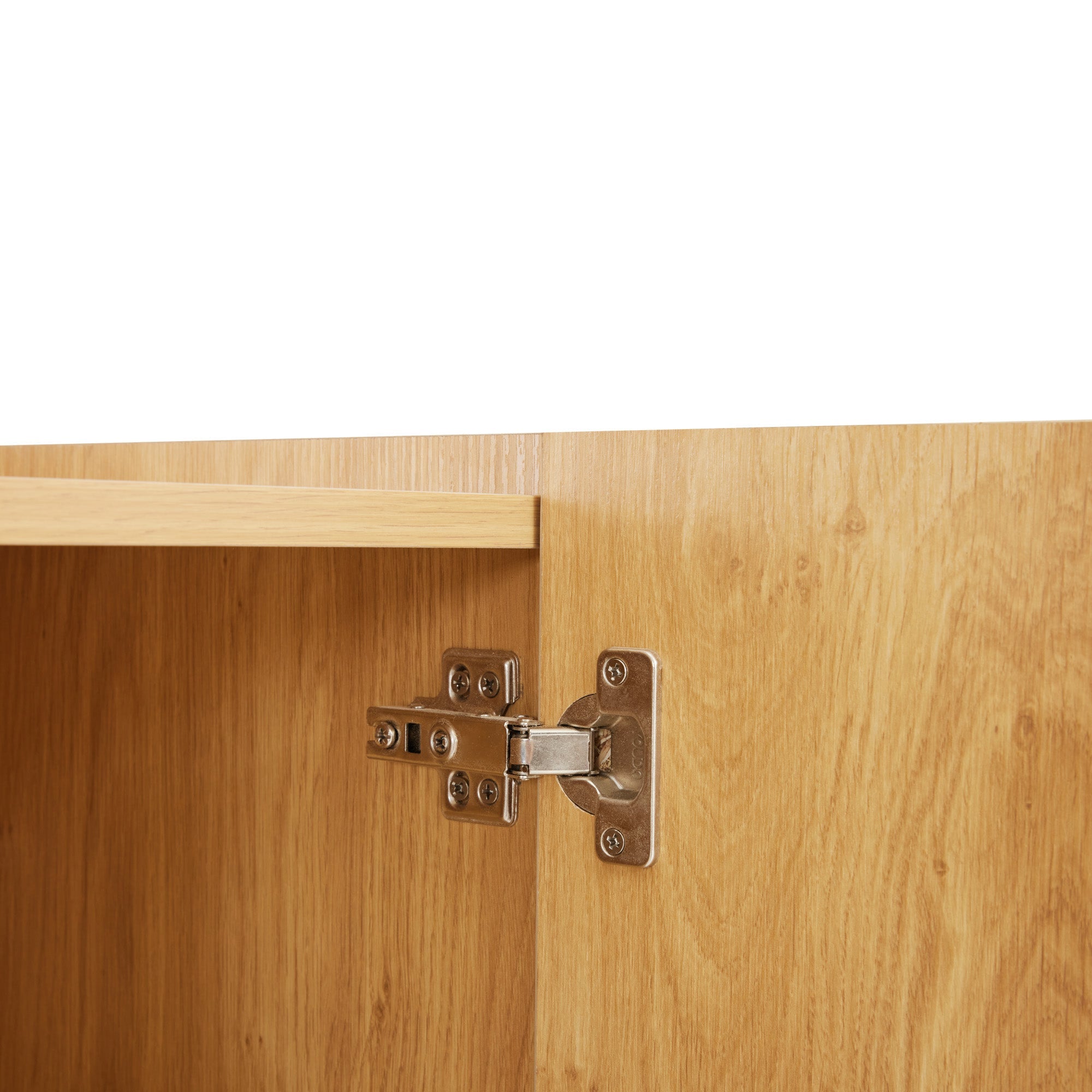 Logidon dressoir naturel hout met metalen inleg en 4 deuren 160 x 40 cm