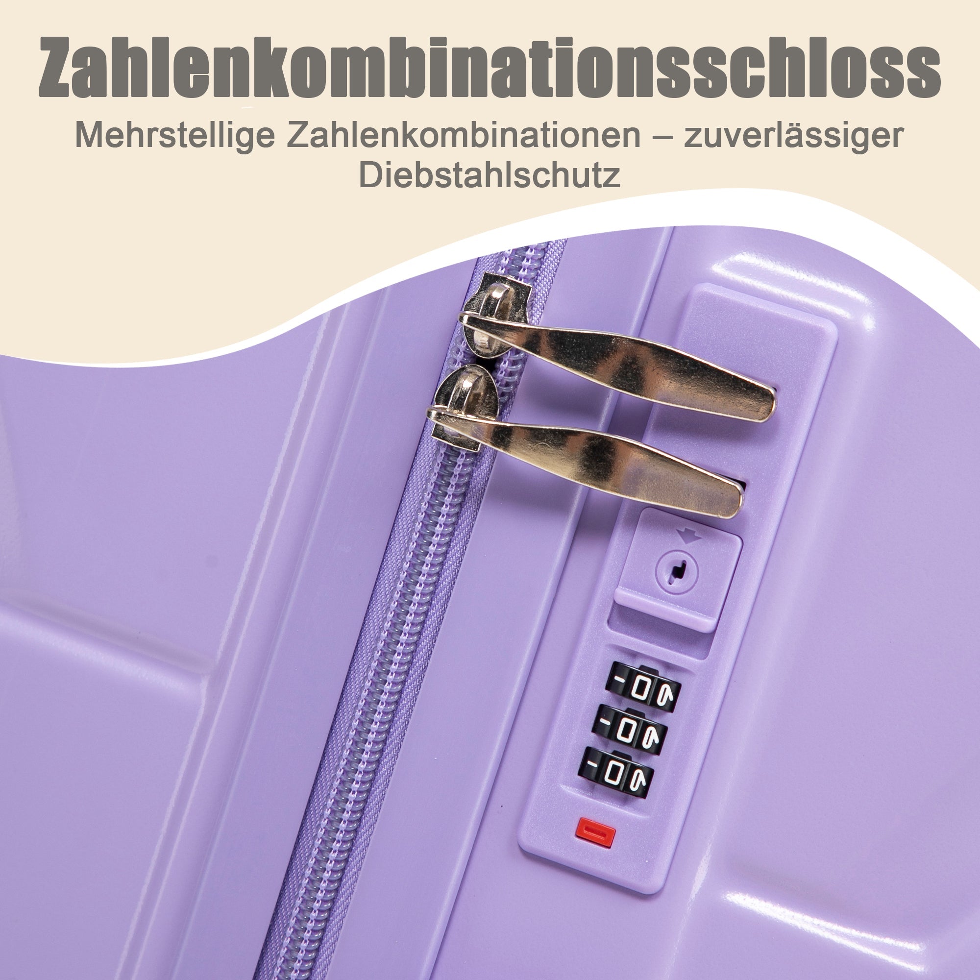 Logidon 4-delige ABS Spinnerkofferset Blauw Paars 14 19 24 28 Inch