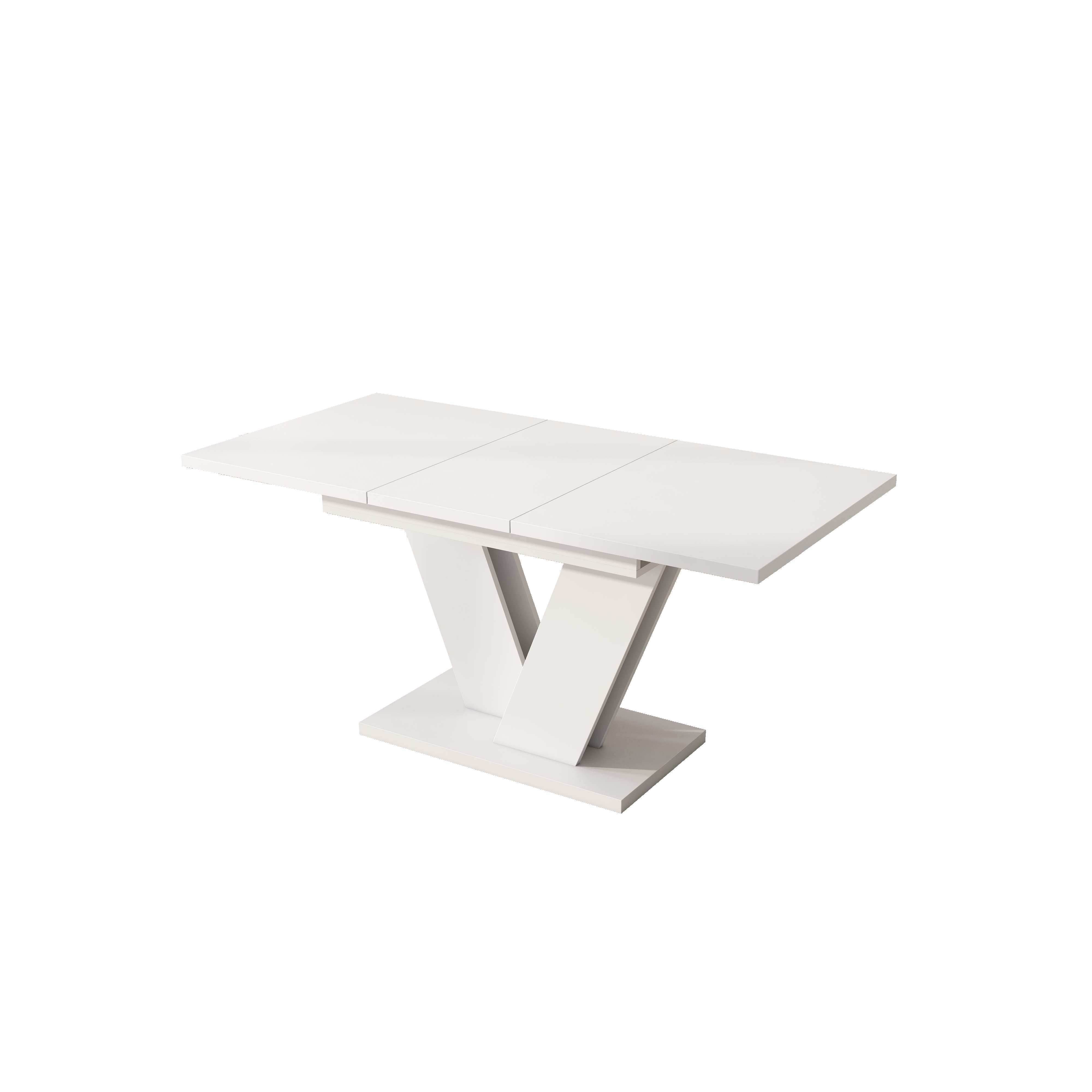 Logidon Uitschuifbare eettafel Wit MDF 160 80 Verdikt blad