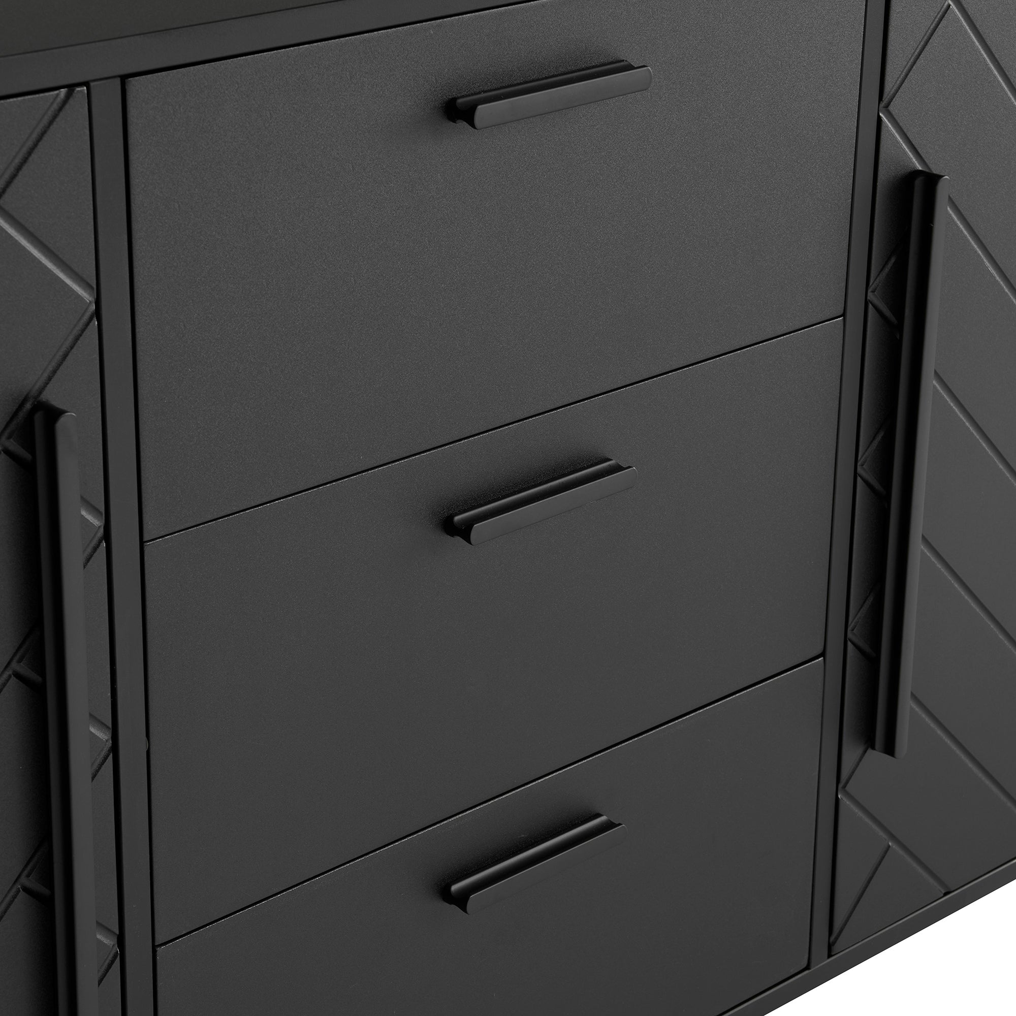 Logidon dressoir met visgraatmotief, 2 deuren en 3 lades