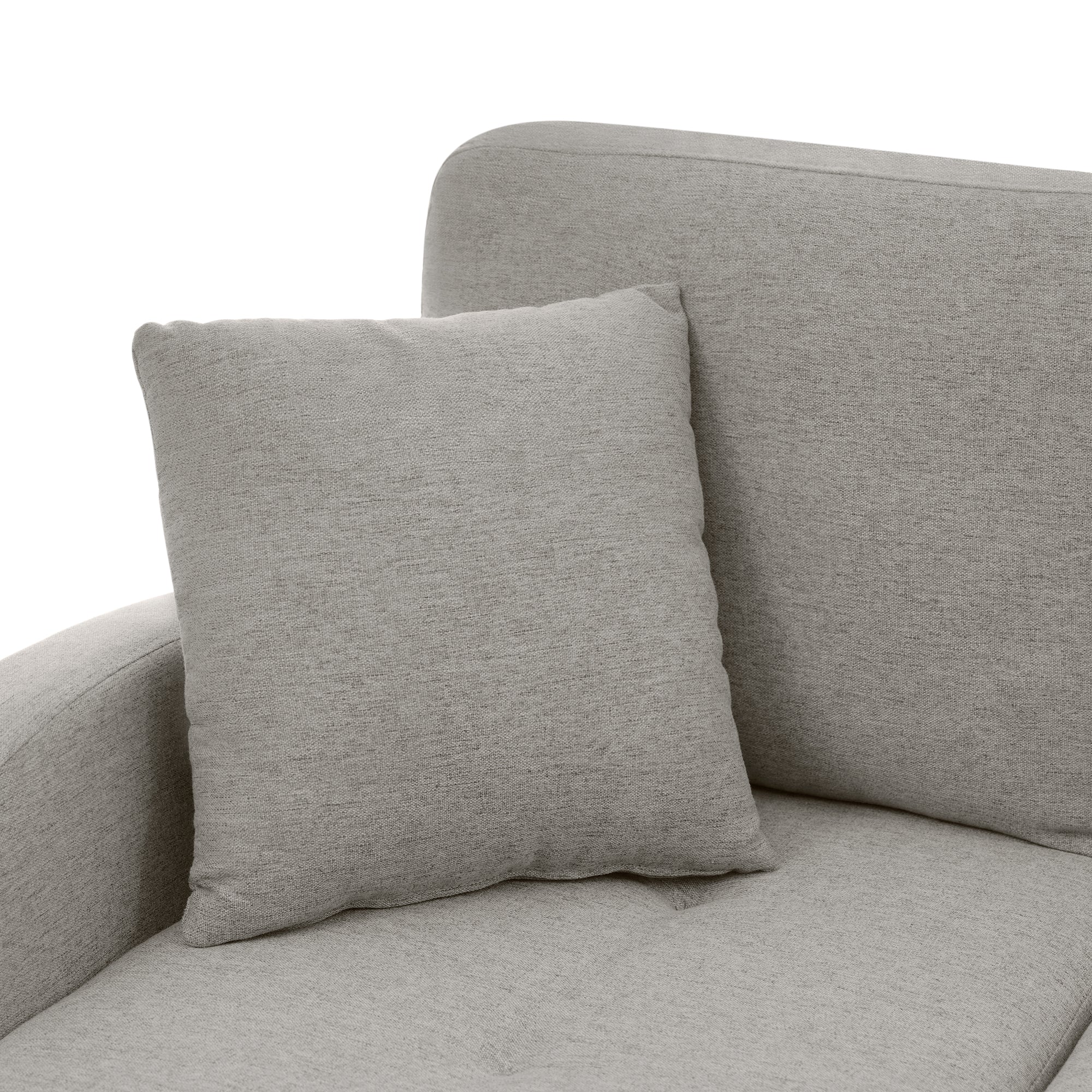 Logidon L-vormige hoekbank met chaise longue Grijs 185 x 118 cm