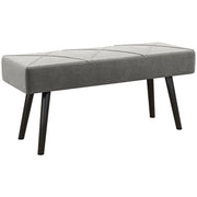 Logidon gestoffeerde bank fluweellook grijs 100x36x45 cm X-patroon bedbank