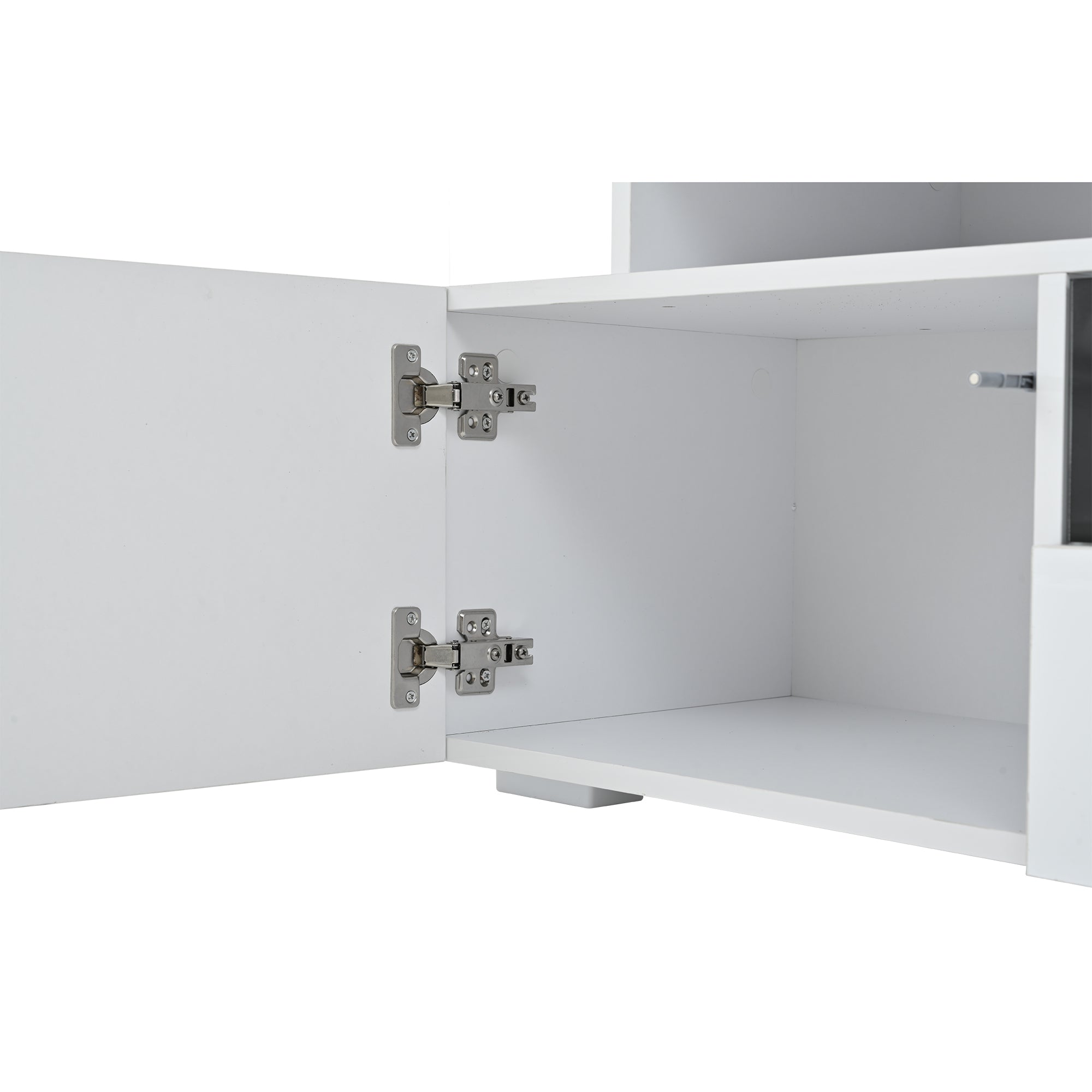 Logidon TV-meubel wit 180x38x45 cm met LED-verlichting 2 deuren 1 lade