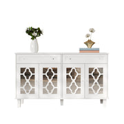 Logidon Dressoir Wit Vier Spiegeldeuren Met Lades 140 cm