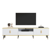 Logidon Modern TV-meubel Wit Marmerlook 200x40x46 cm