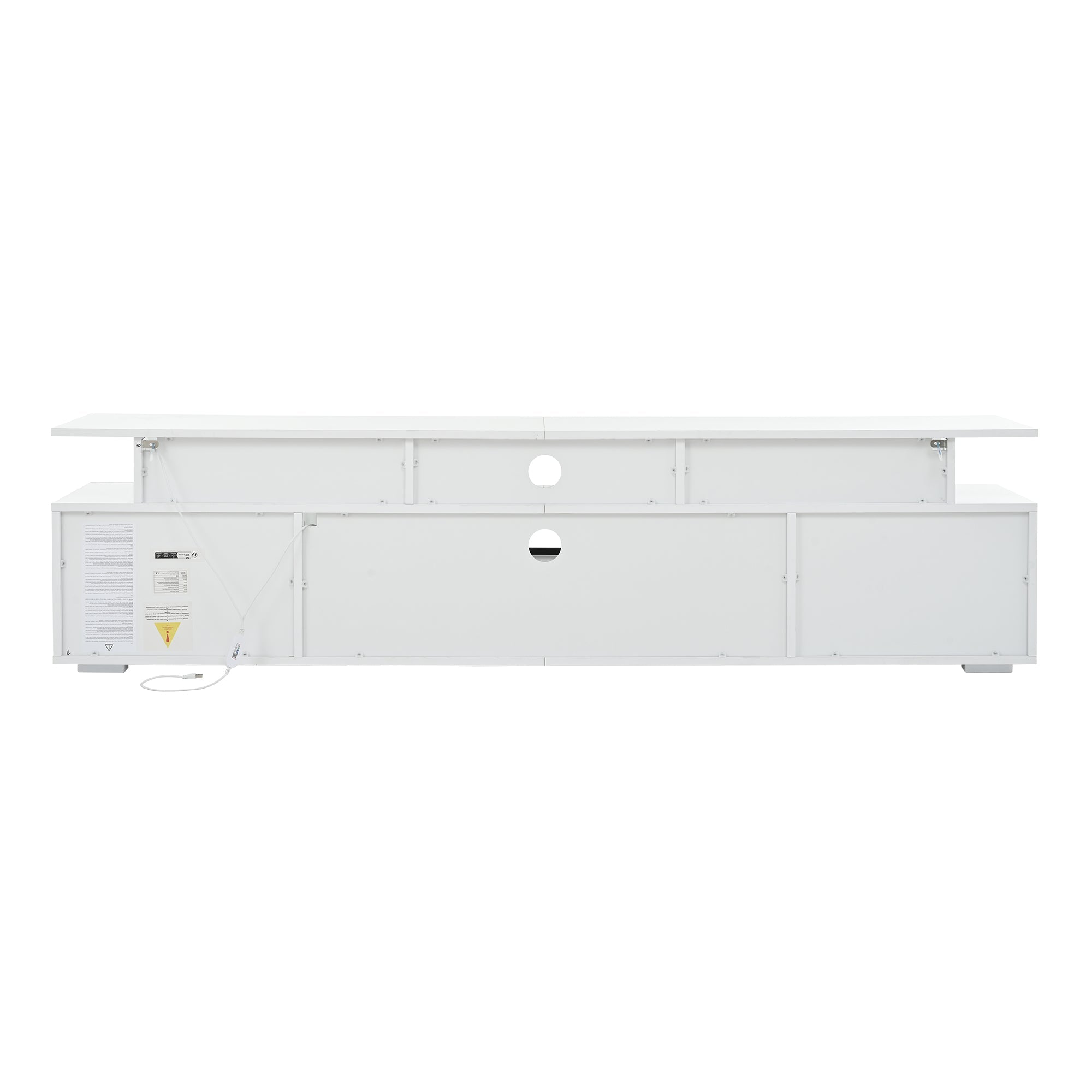 Logidon TV-meubel wit 180x38x45 cm met LED-verlichting 2 deuren 1 lade