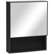 Logidon spiegelkast zwart RVS 46x58 cm badkamermeubel