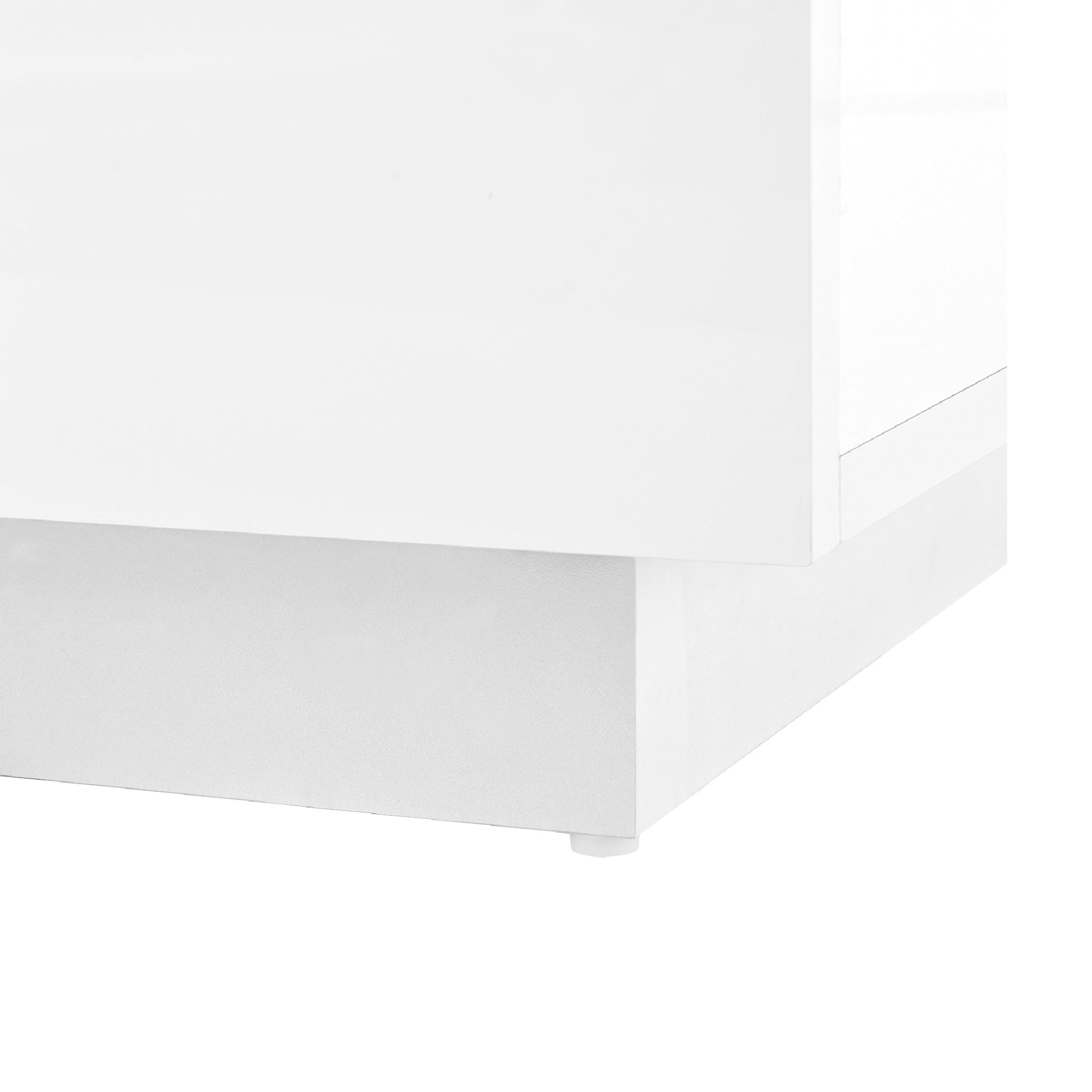 Logidon hoogglans salontafel met LED verlichting uitschuifbaar 80x50 wit