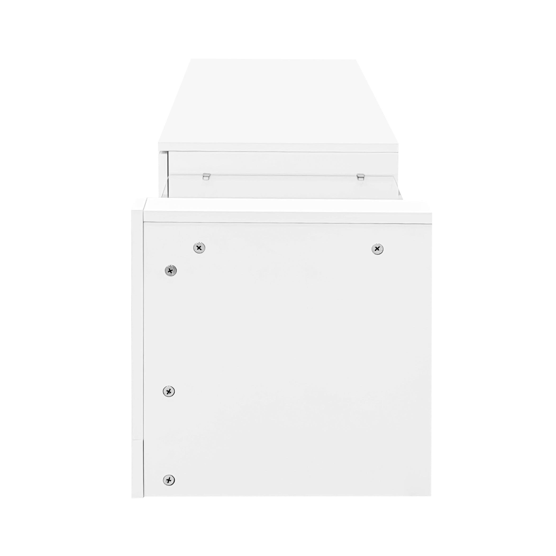 Logidon high gloss TV set white with LED lighting coffee table
