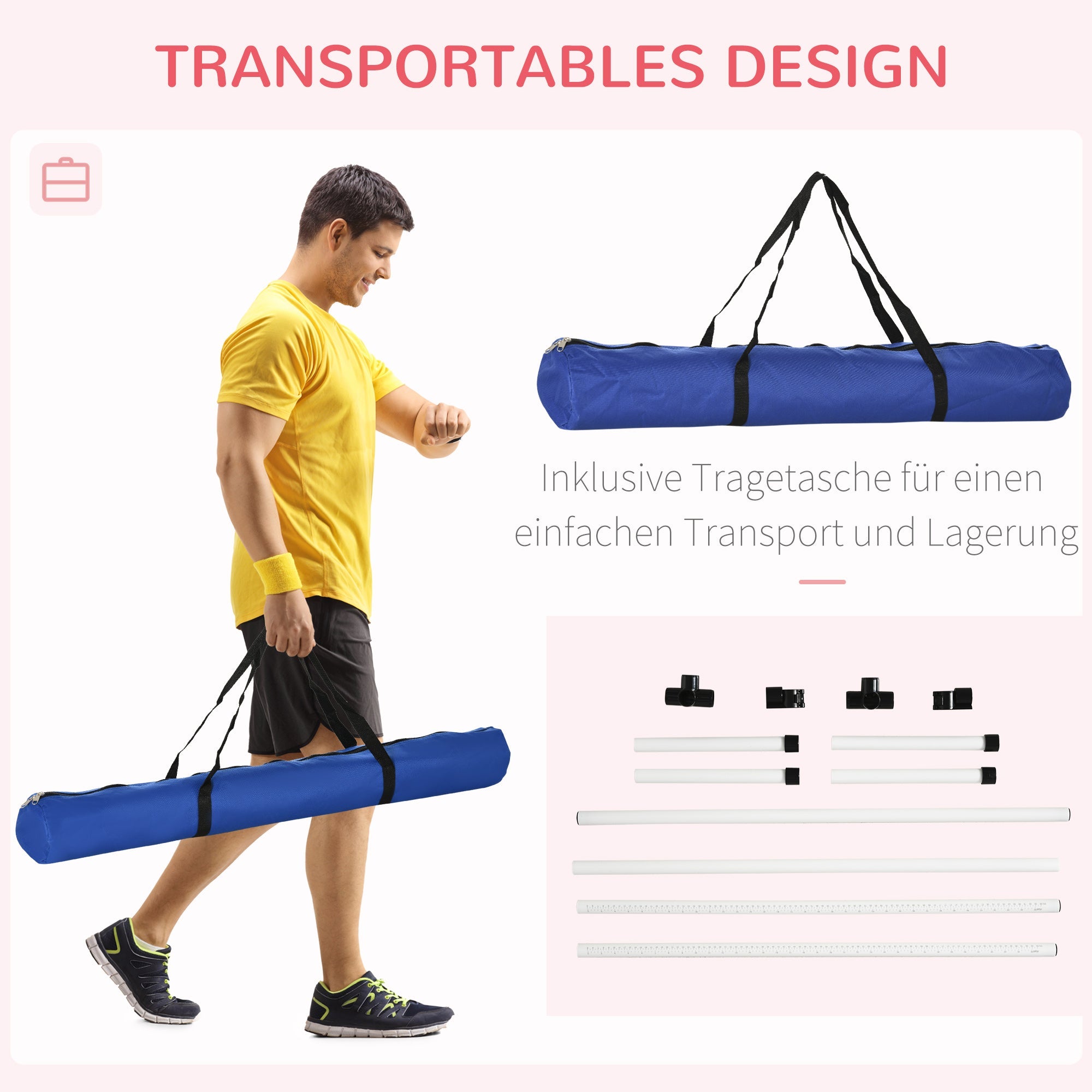 Logidon Agility Hordenset Hondentraining - 4 Horden Kunststof Wit