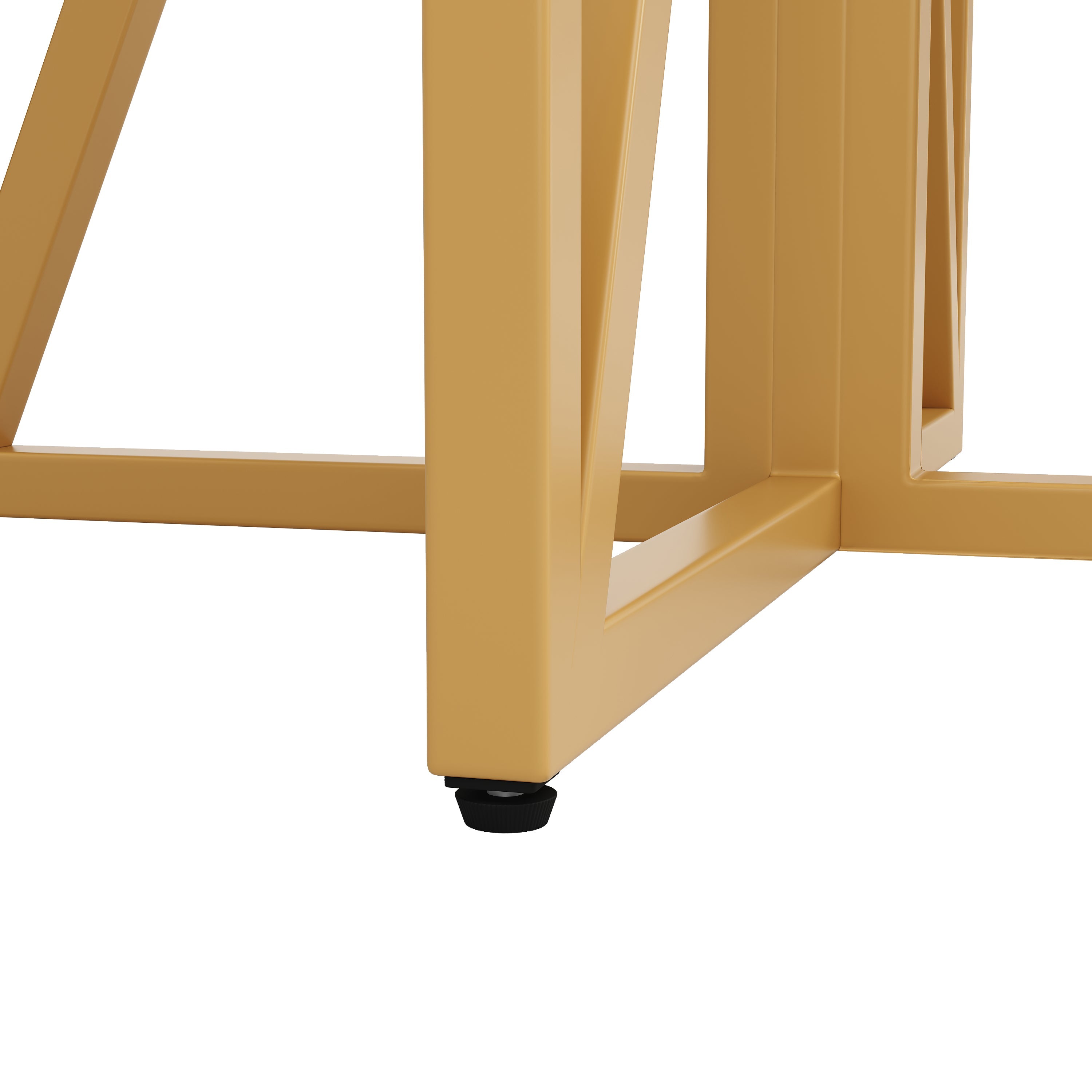 Logidon ronde eettafel 80x80 cm marmerlook gouden poten 4-6 personen