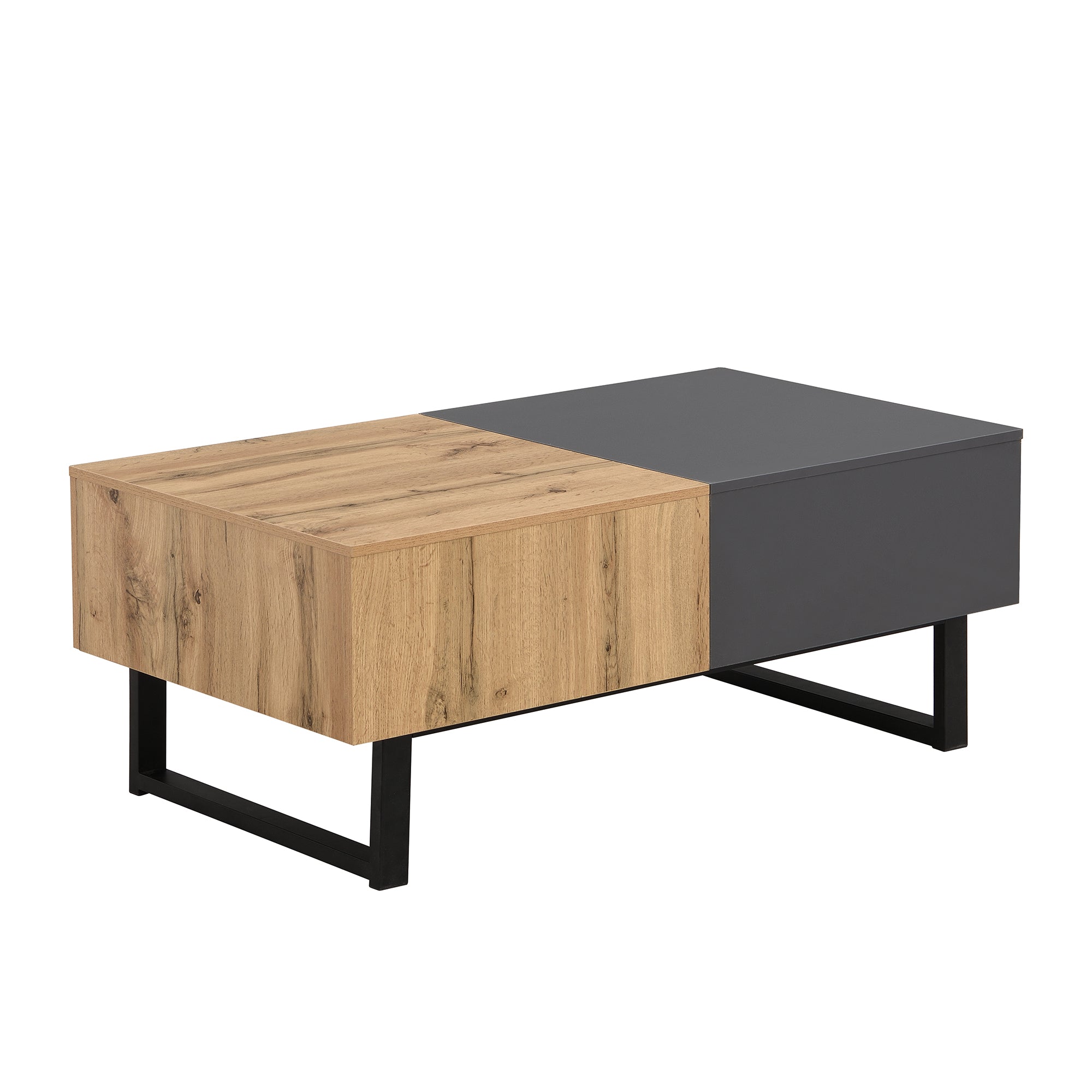 Logidon Salontafel met verschuifbare opbergruimte 155x55x22 cm