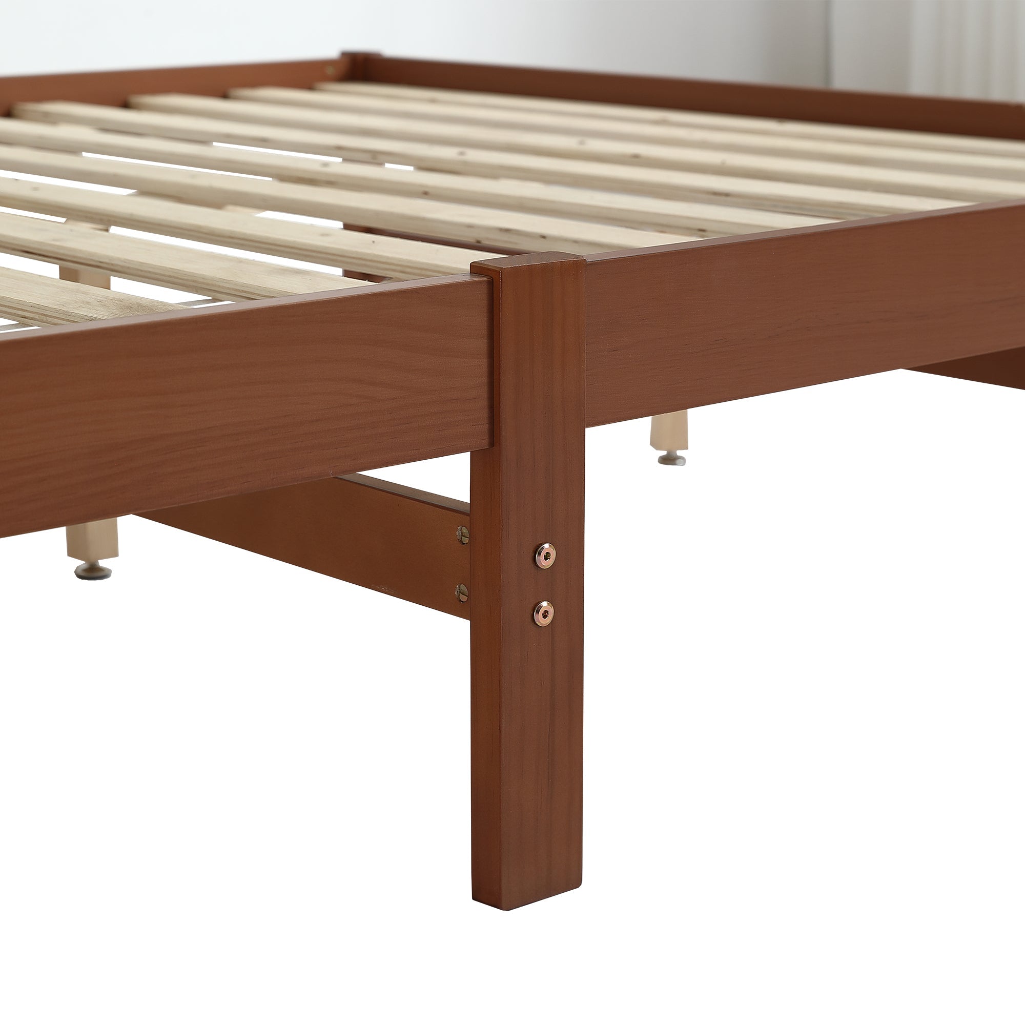 Logidon Kinderbed Vintage Hout Roodbruin 140x200 cm met twee lades