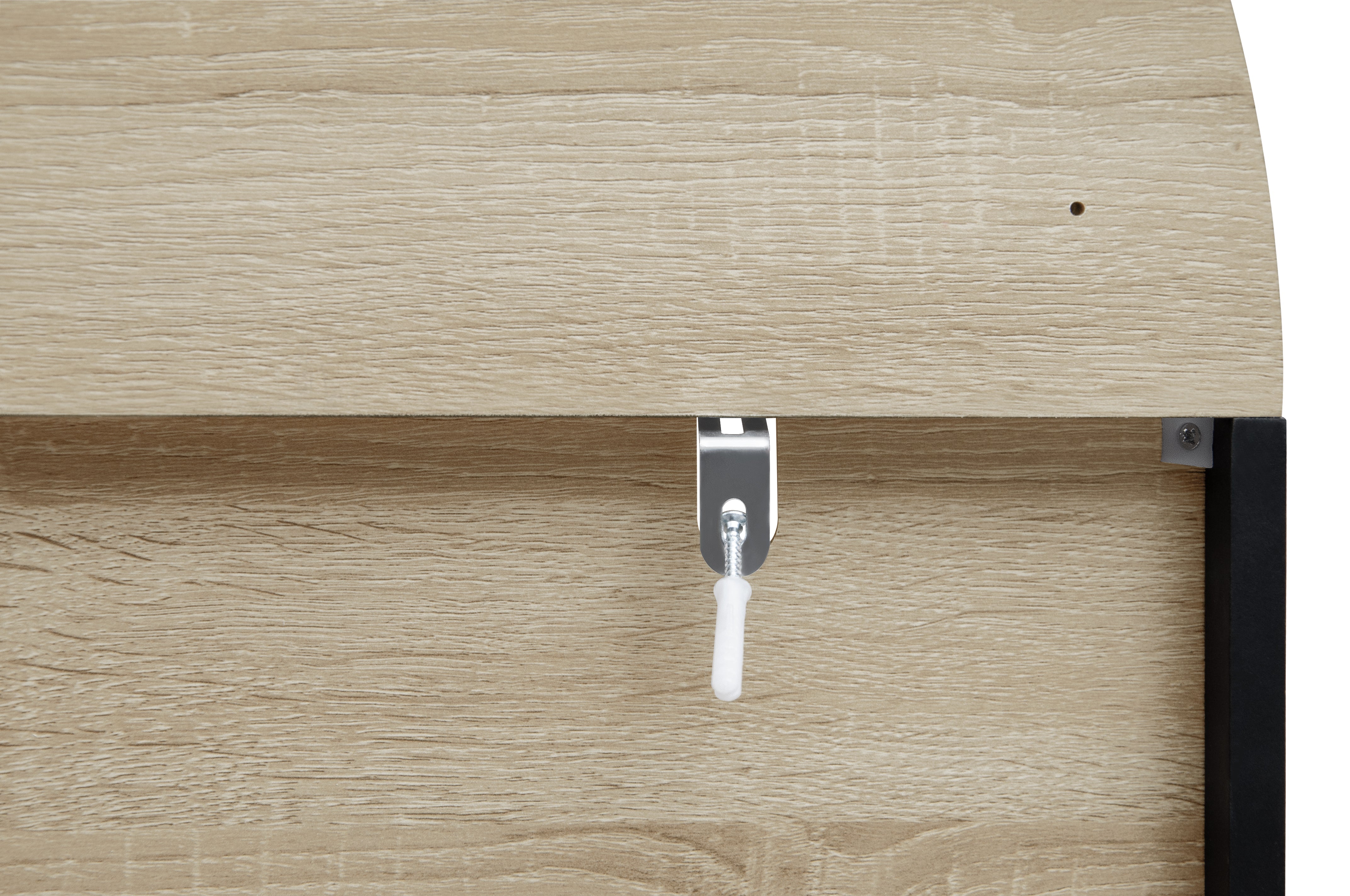 Logidon boekenkast metalen frame zwart naturel hout 70,5 x 30 x 161 cm