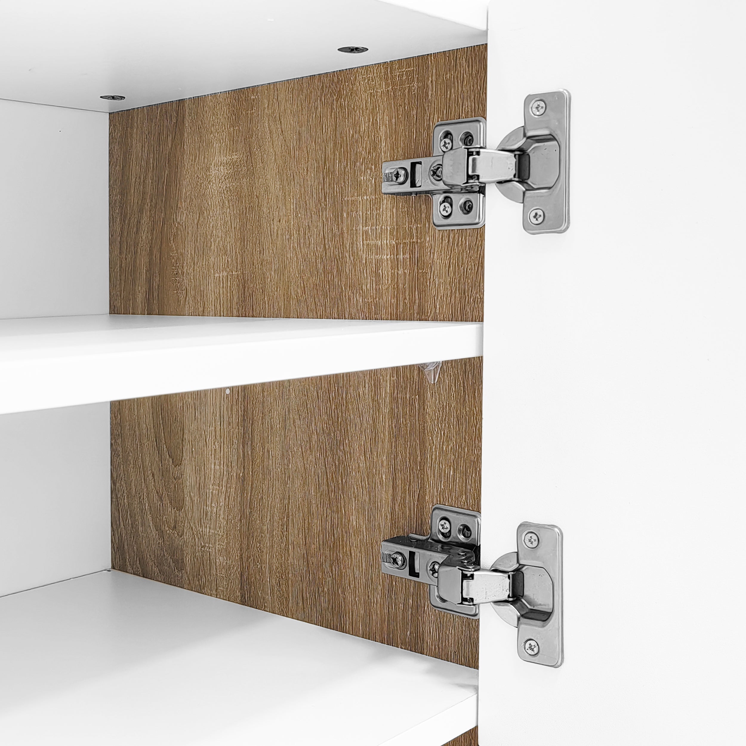 Logidon TV-meubel 190 cm wit goud houtnerf 3 deuren 2 lades