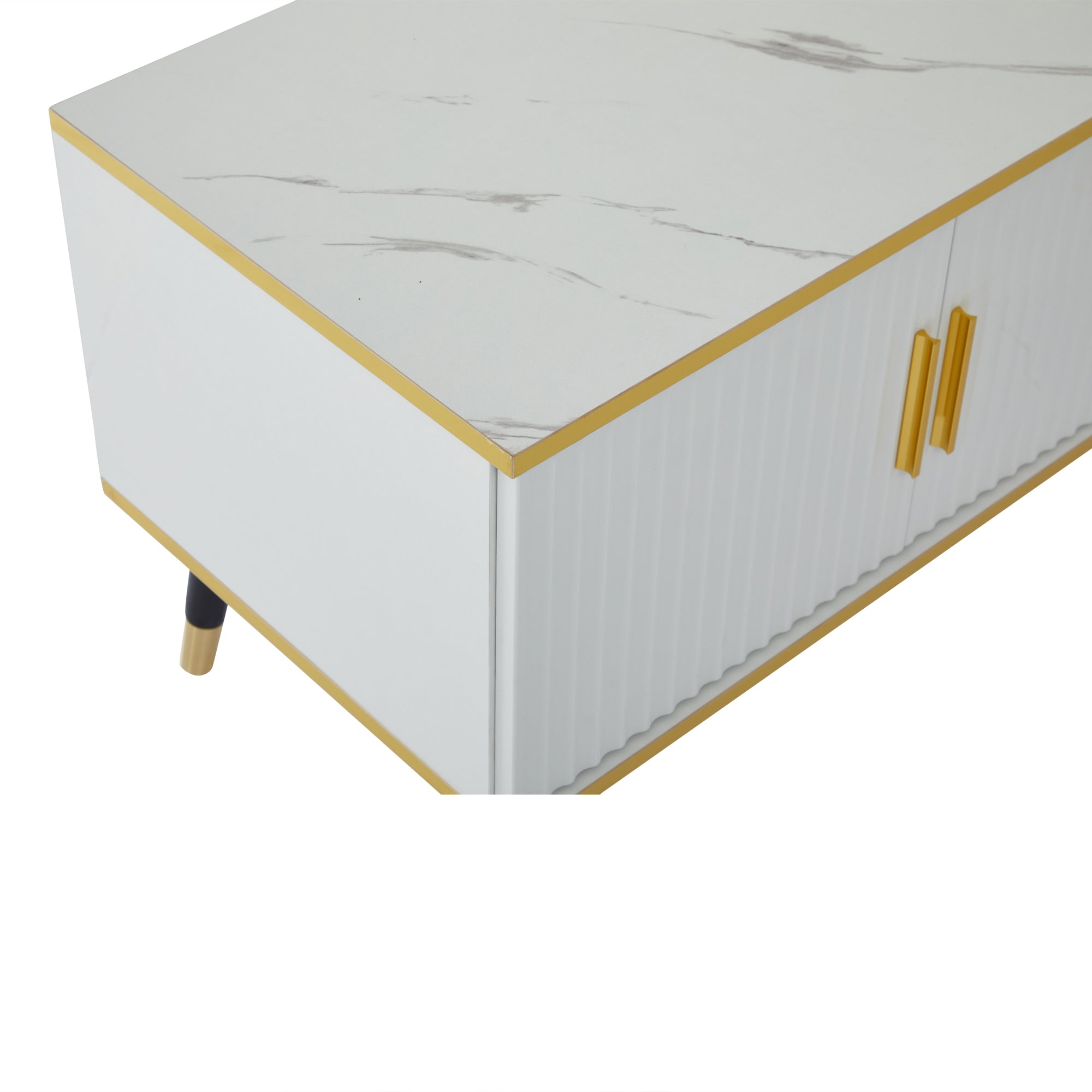 Logidon Modern TV-meubel Wit Marmerlook 200x40x46 cm