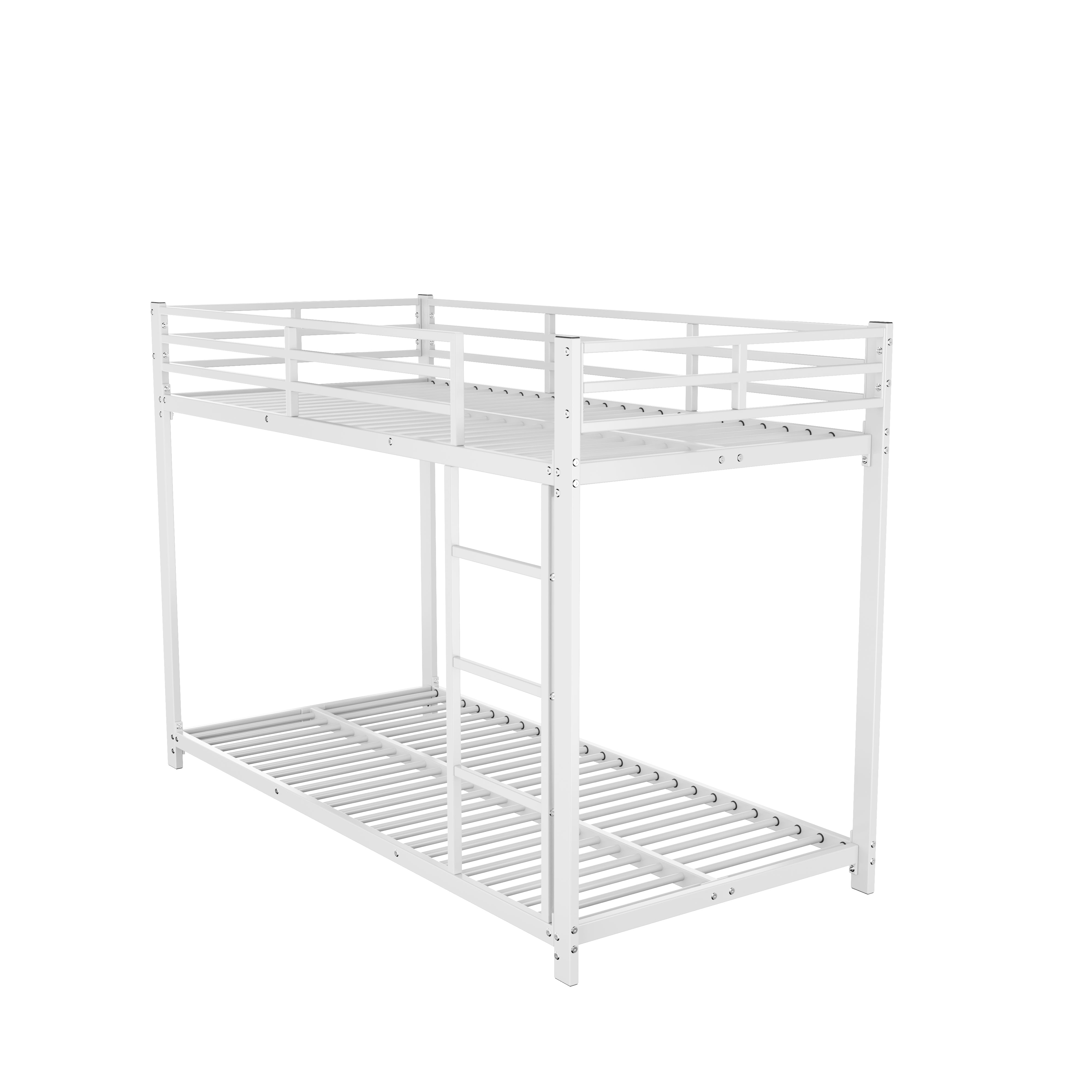 Logidon stapelbed 90x200 metaal wit klassieke vorm