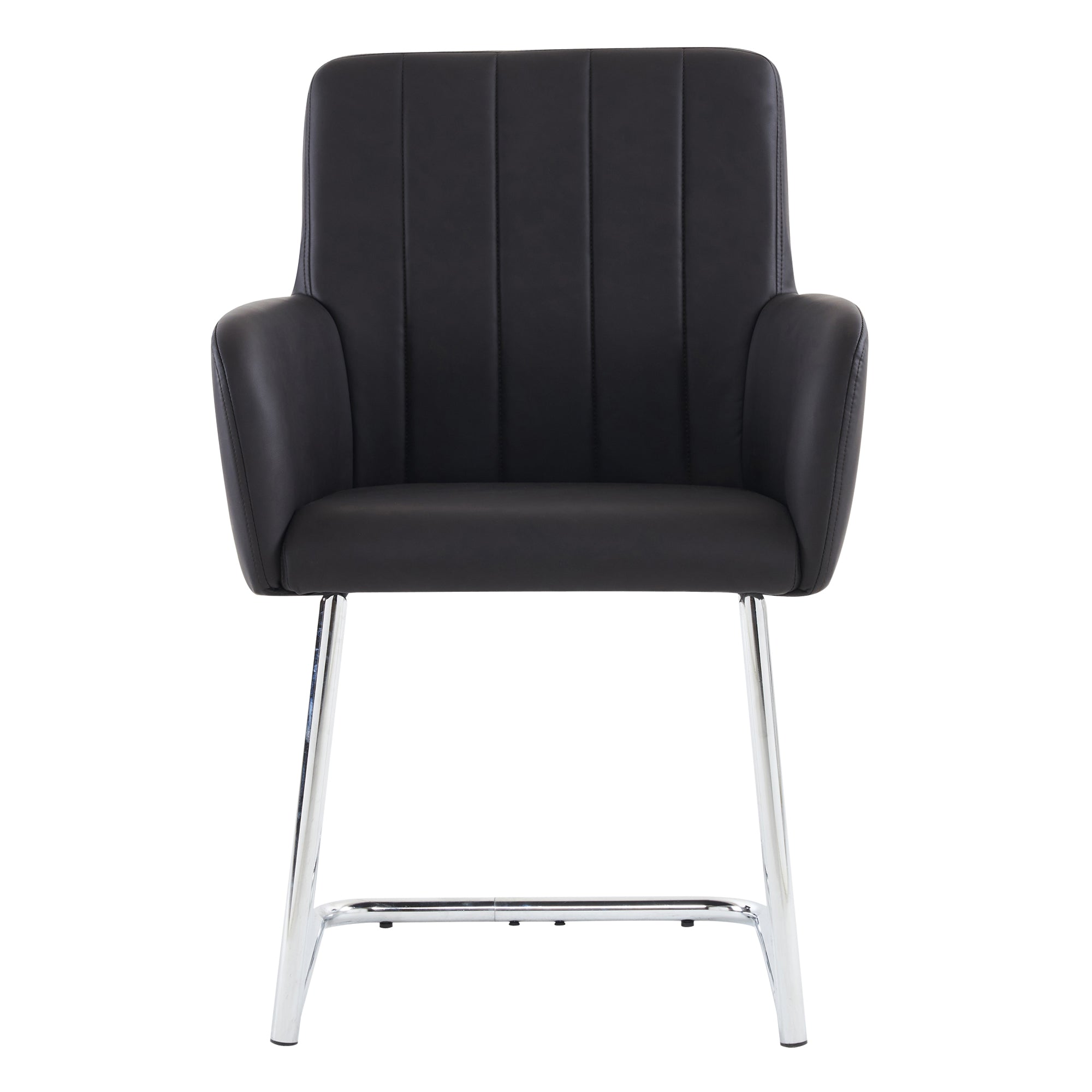 Logidon Set van 4 eetkamerstoelen kunstleer zwart Z-design