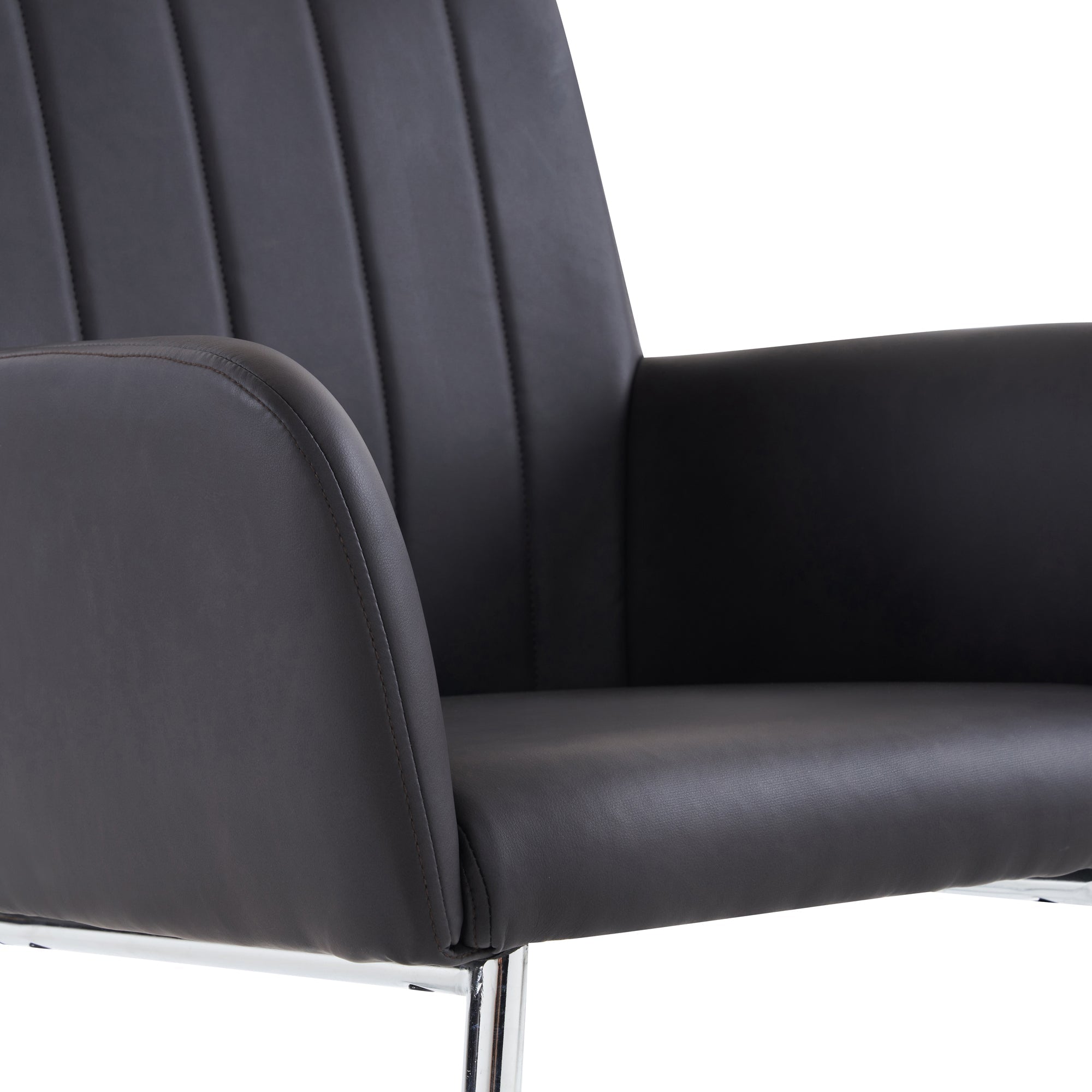 Logidon Set van 4 eetkamerstoelen kunstleer zwart Z-design