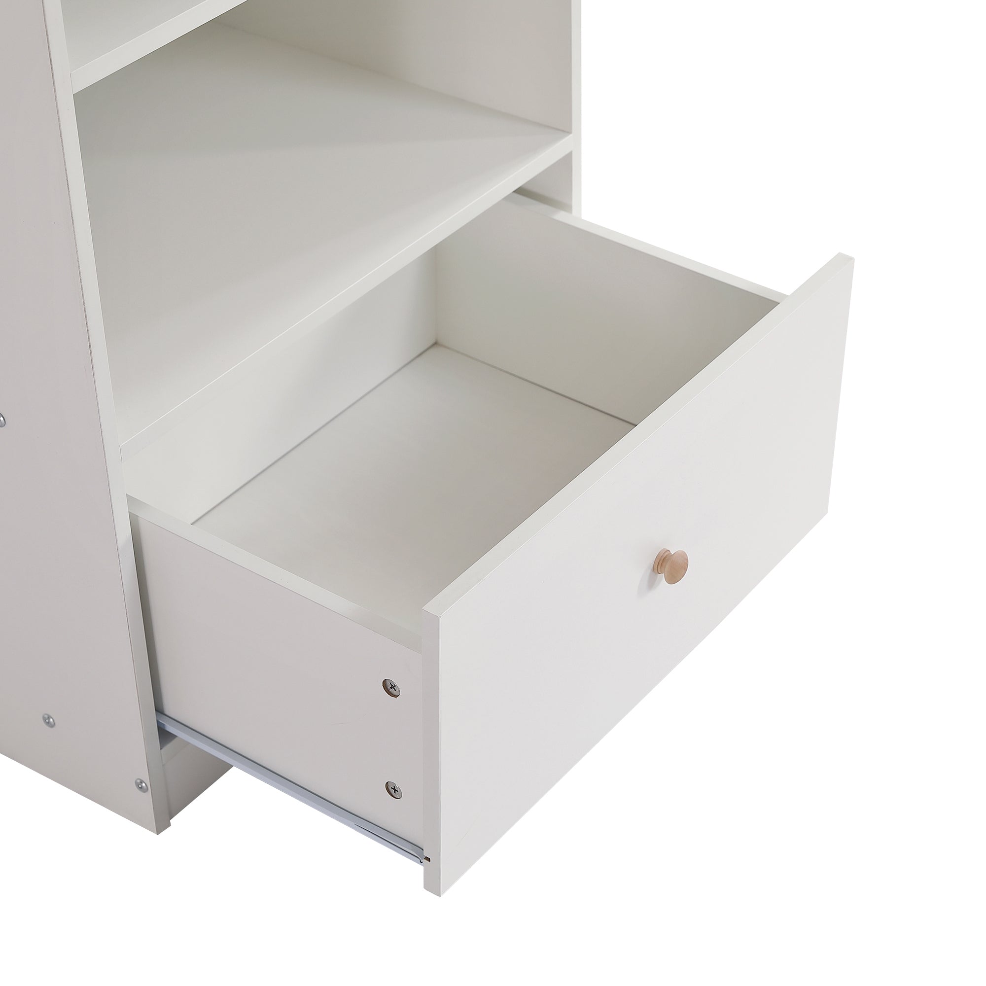 Logidon complete bedroom 3-piece loft bed with slide white/natural