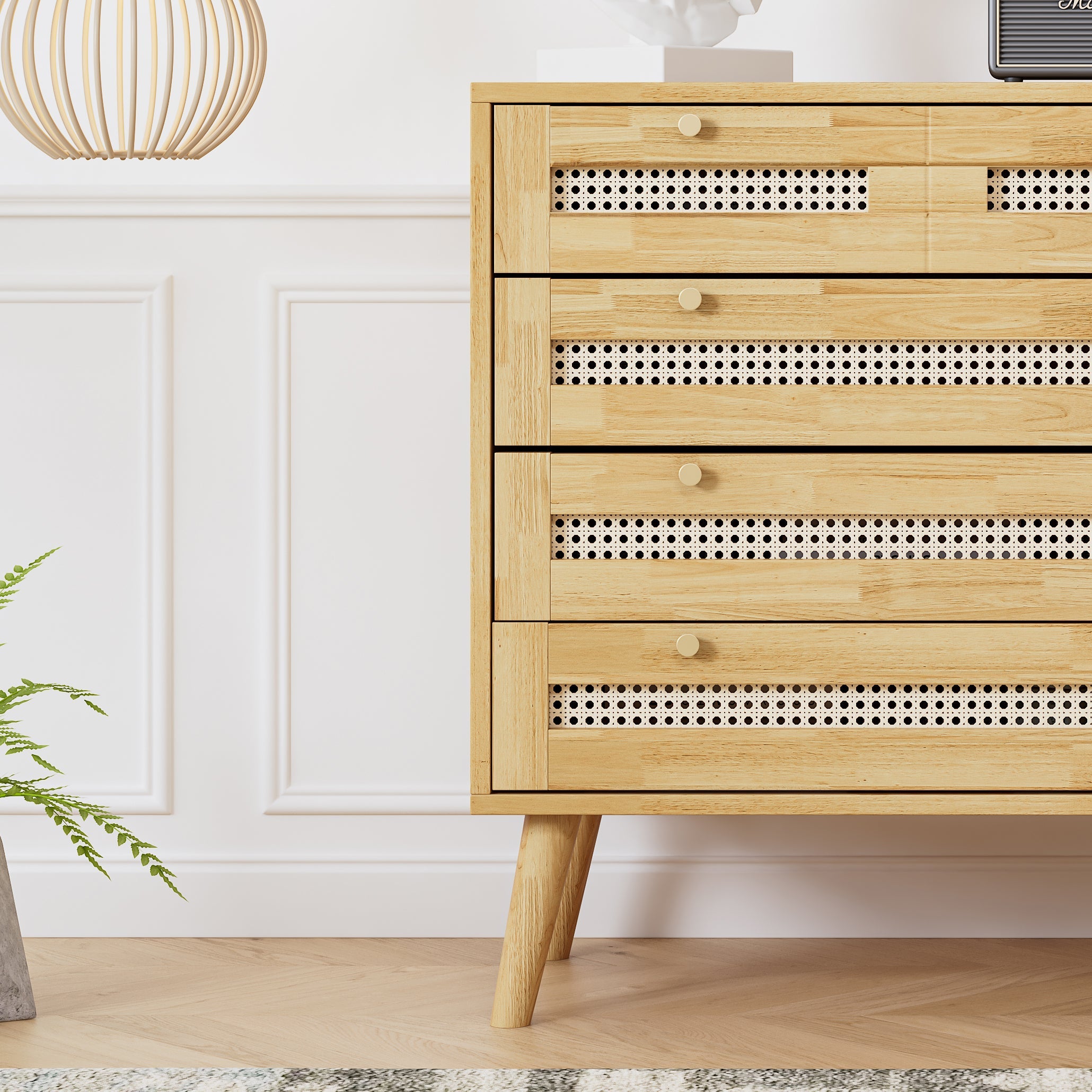 Logidon Classic ladekast met 3 lades en rotan ladeblad