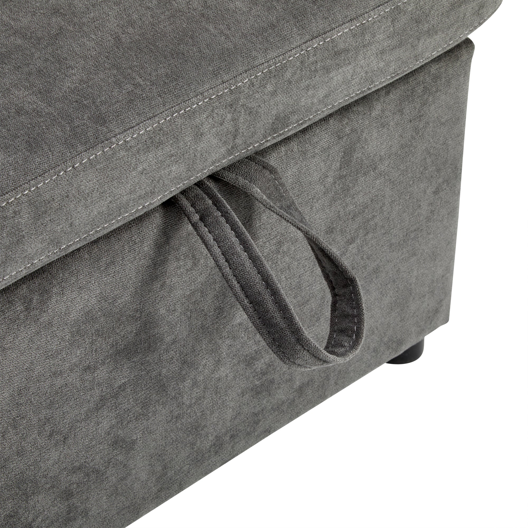 Logidon Corner Sofa Gray Extendable Bed With Bed Box Shelf 214x131