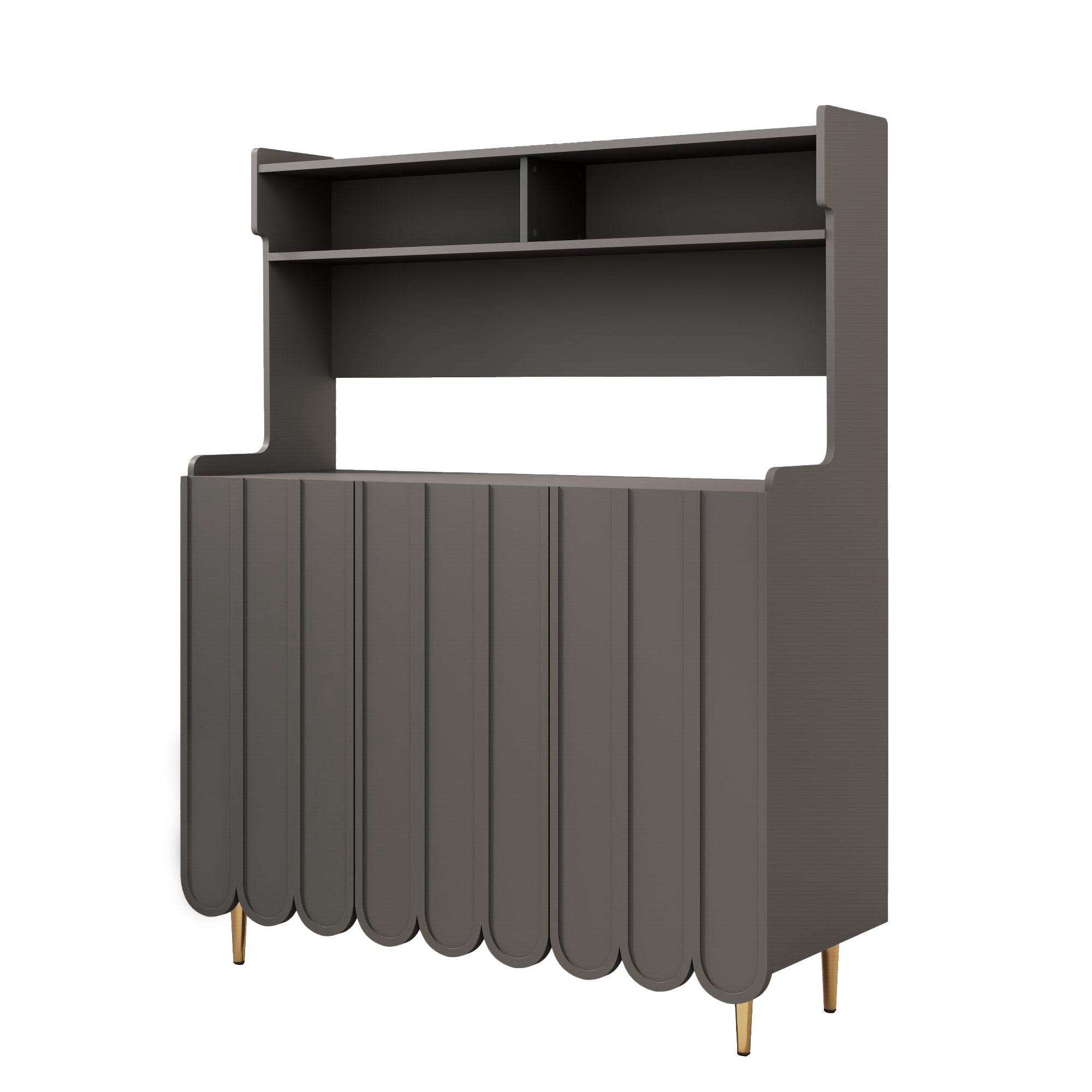 Logidon grijs dressoir 120 x 40 x 151 cm open opbergplank