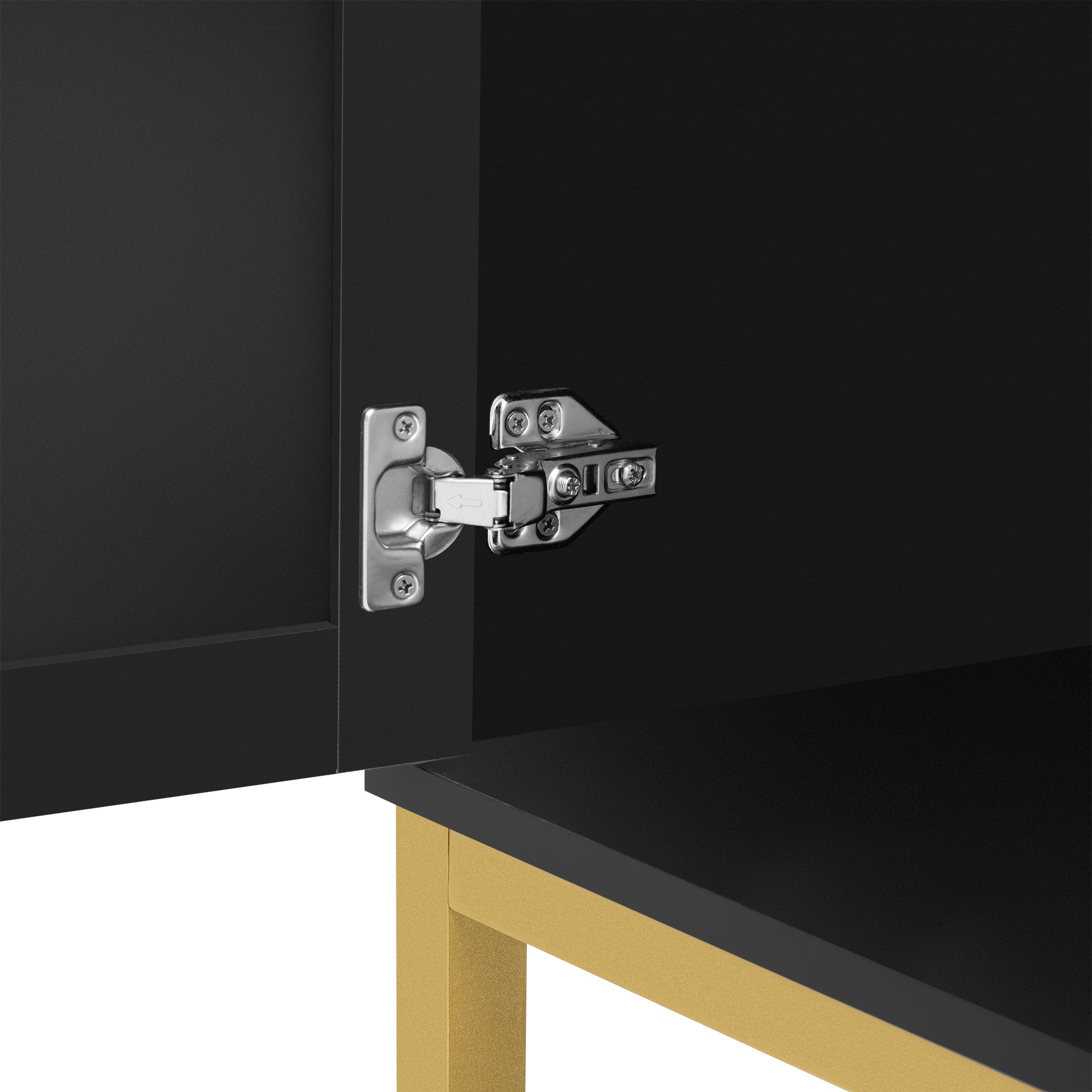 Logidon dressoir 3 deuren zwart MDF met marmerlook 140x40x78