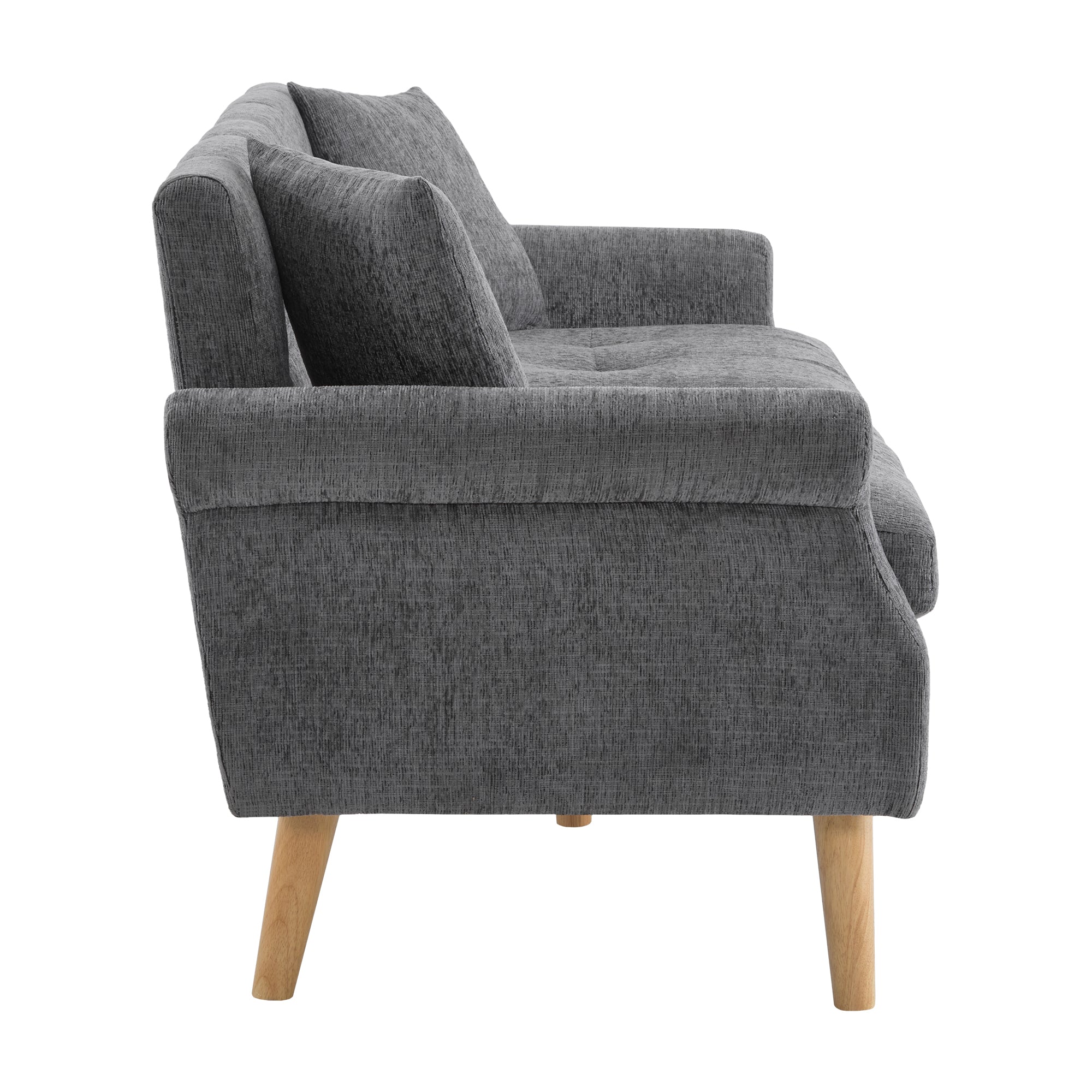 Logidon Modern Design Bank Grijze Chenille Stof 2 Zits 162 cm
