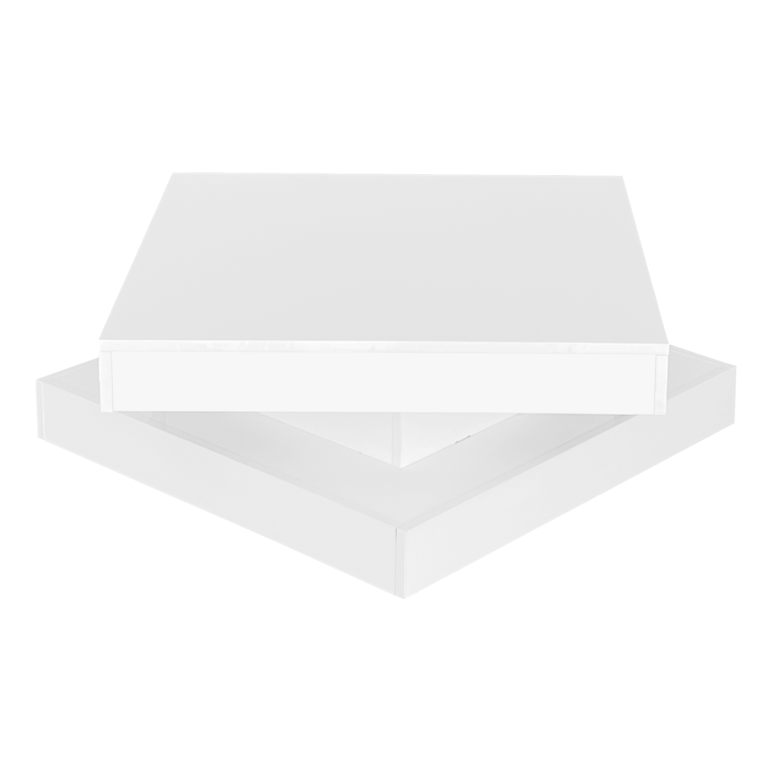 Logidon witte hoogglans salontafel 70x70x36 cm met draaiplaat en 16-kleuren LED