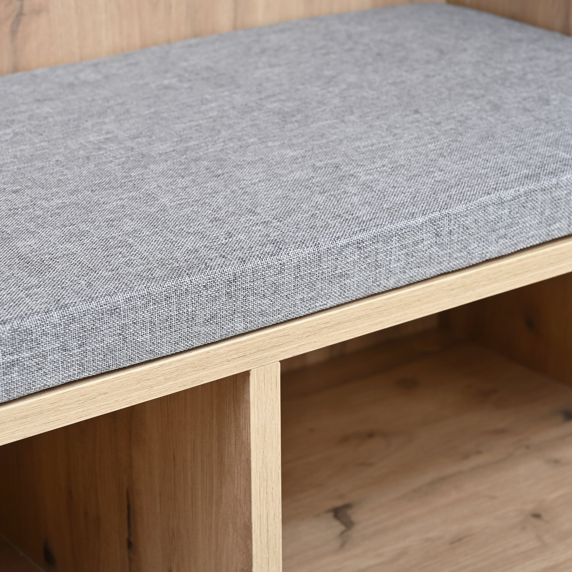 Logidon garderobekast met bank en 5 haken naturel wit 80x35x185cm