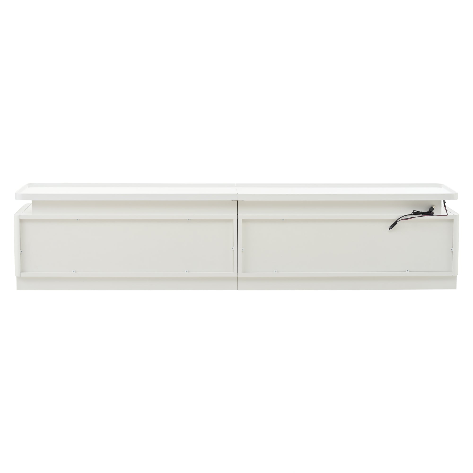 Logidon TV-meubel wit 180x34x40 cm met LED-verlichting 4 lades