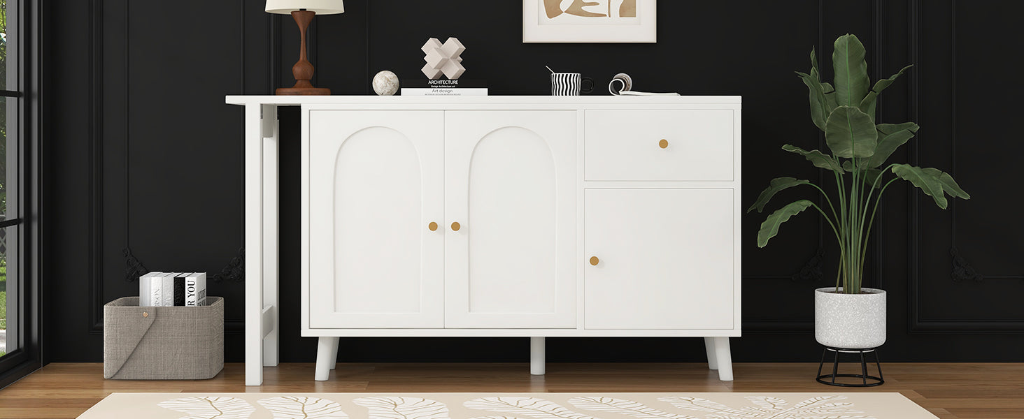 Logidon 2 in 1 bureaudressoir wit 120x40x74,5 cm 360 graden