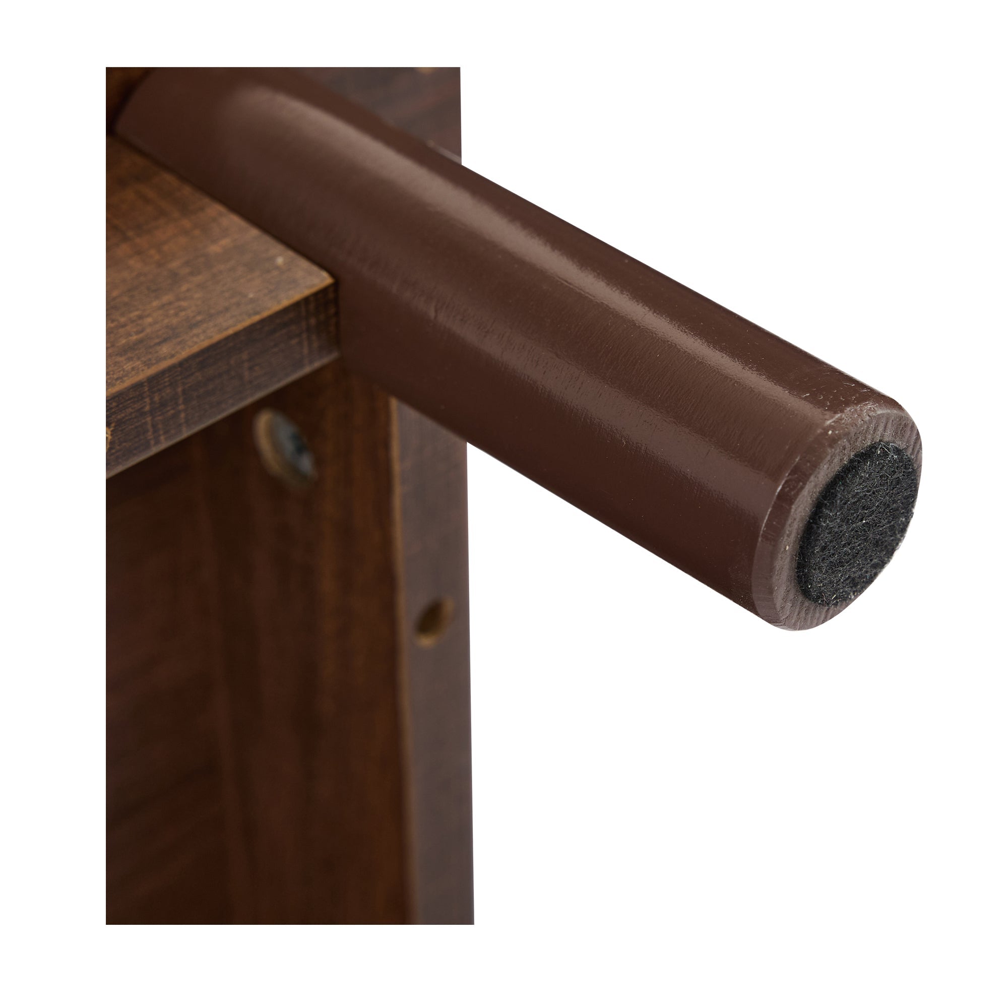Logidon TV cabinet 180 cm dark wood look rattan doors cable management