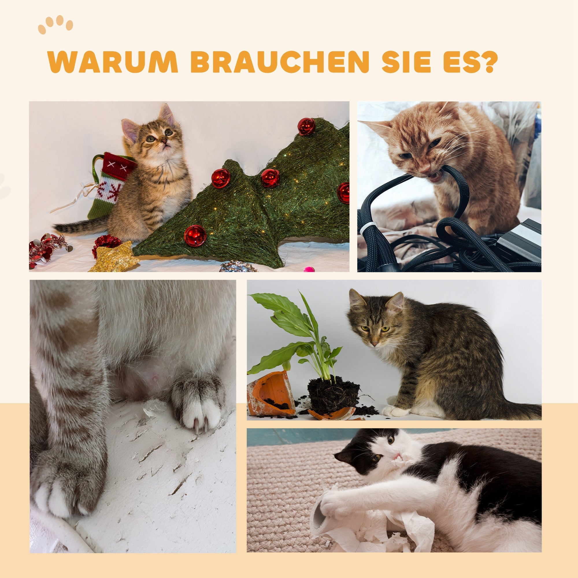 Logidon PawHut kattenloopfiets walnoothout 91 cm met rem