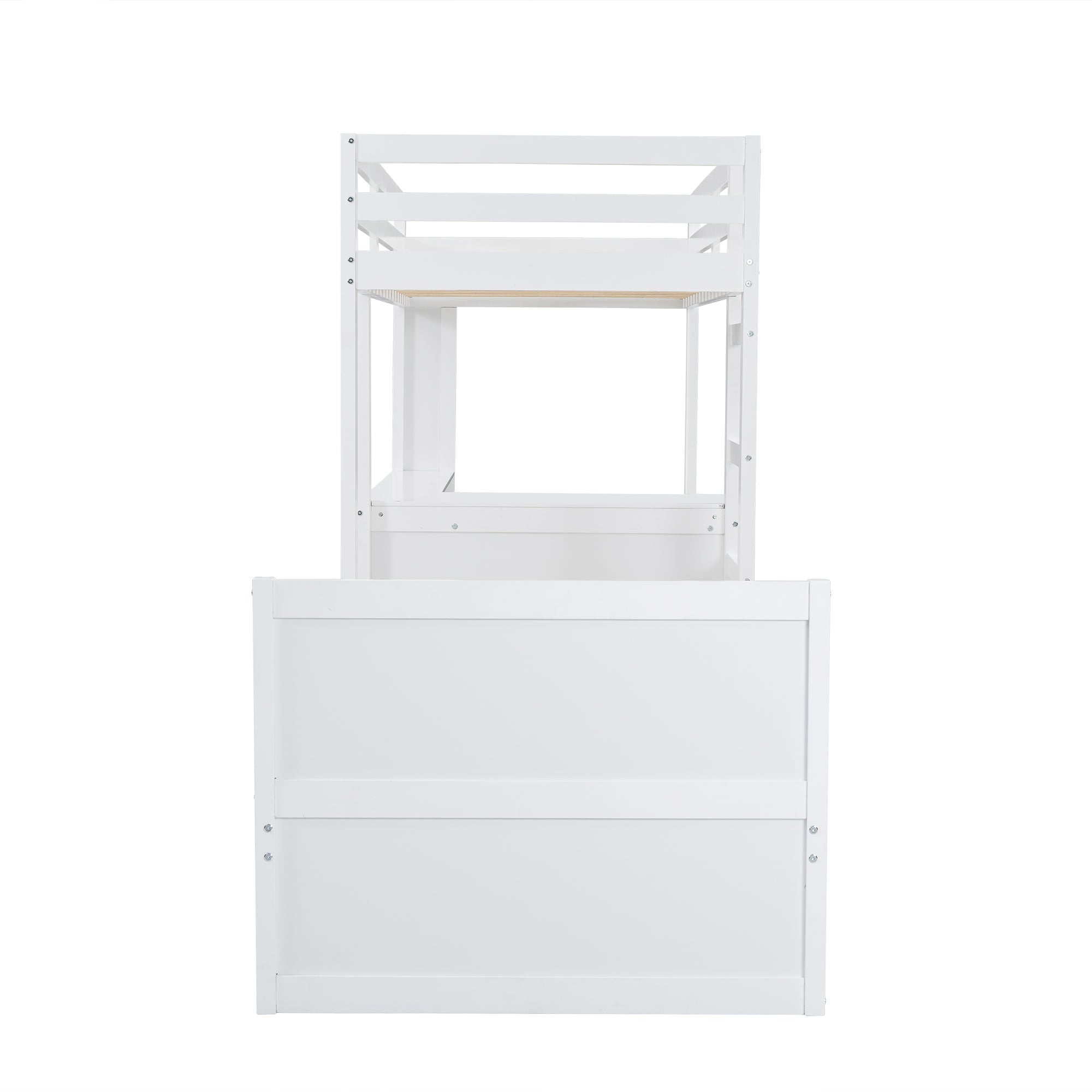 Logidon stapelbed 90x200 cm witte drietrapsladder met bureau